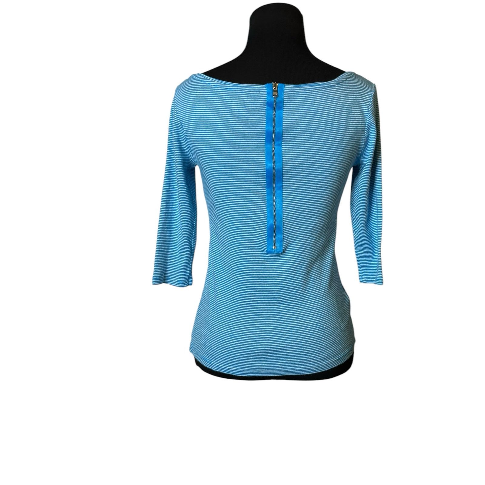 Ann Taylor ANN TAYLOR blue white stripes 3/4 sleeves top size SP Size S / US 4 / IT 40 - 13 Thumbnail