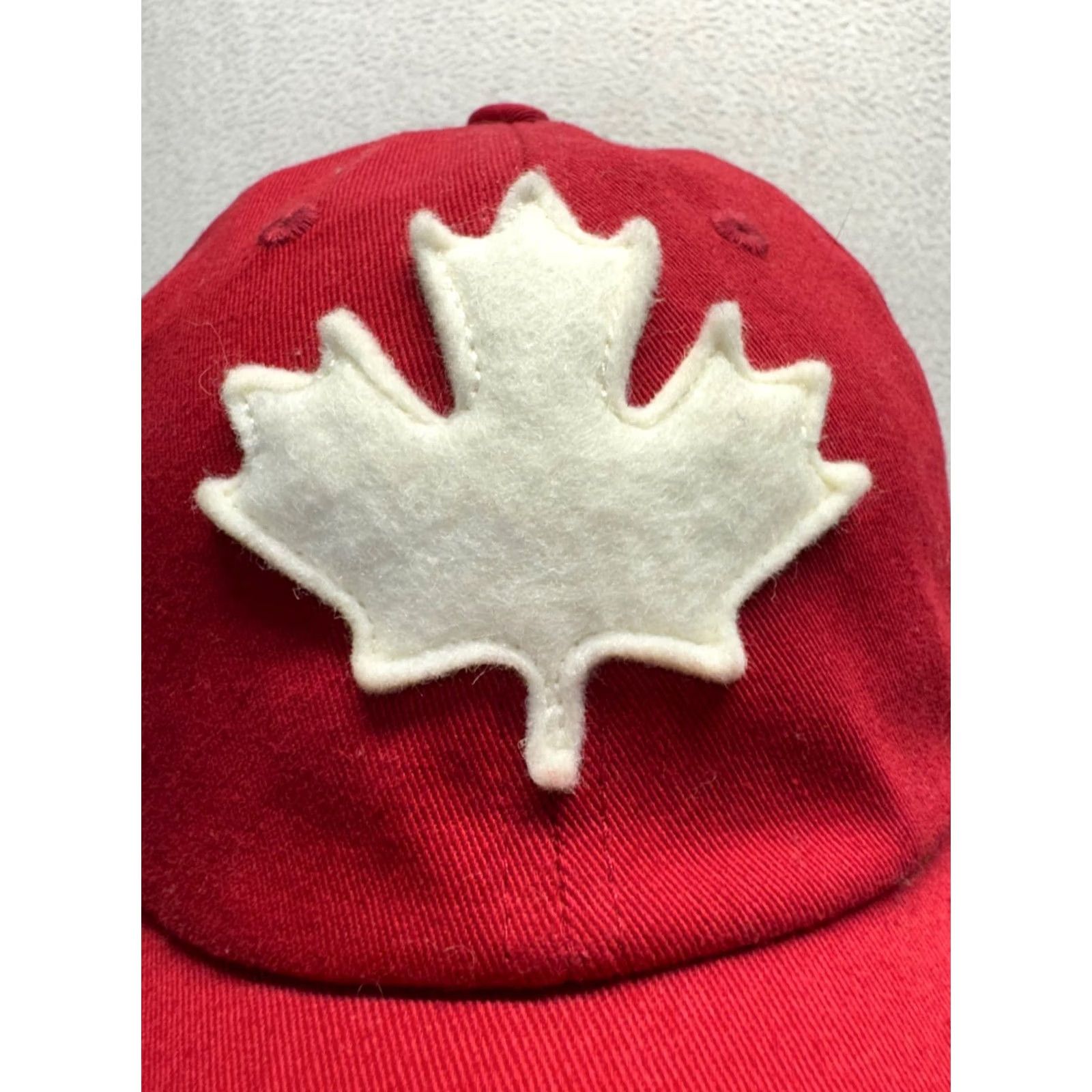 Roots Roots Red Baseball Cap With Maple Leaf Patch & Adjustable Strap - Mens Vintage Casual Size ONE SIZE - 5 Thumbnail