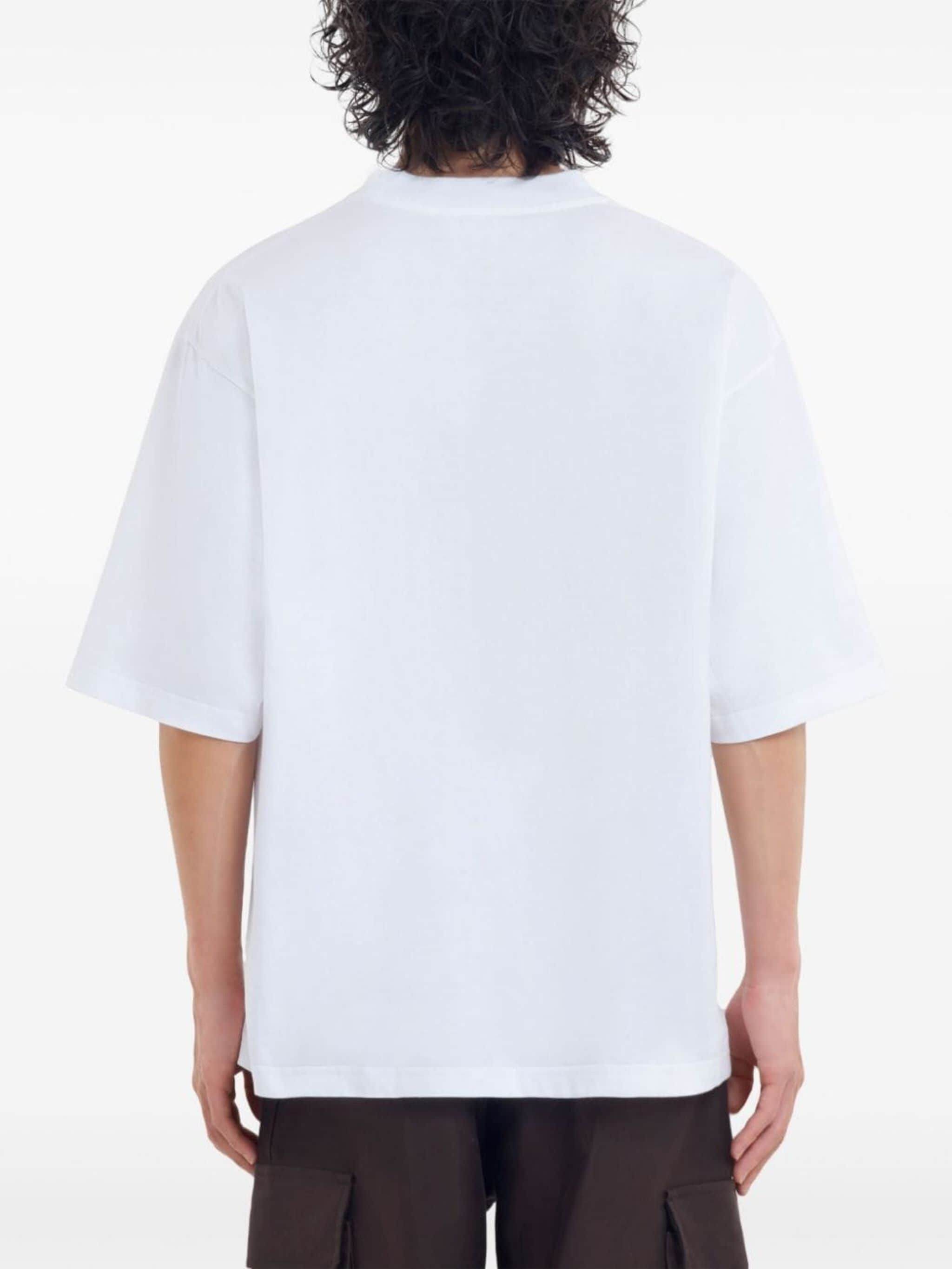 Marni o1f1d3z1125 Marni Logo T-Shirt in White Size US M / EU 48-50 / 2 - 4 Thumbnail