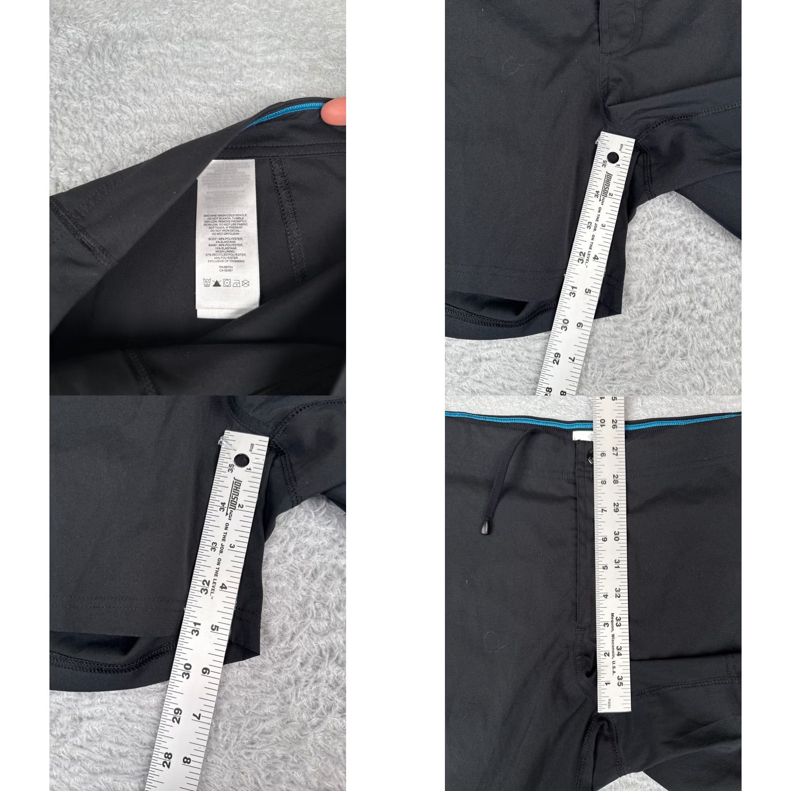 Vintage Columbia Shorts Women Black Nylon Shield Sweat Zipper Pockets Hike Camp 16 36x5 Size 38" / US 16 / IT 52 - 8 Thumbnail