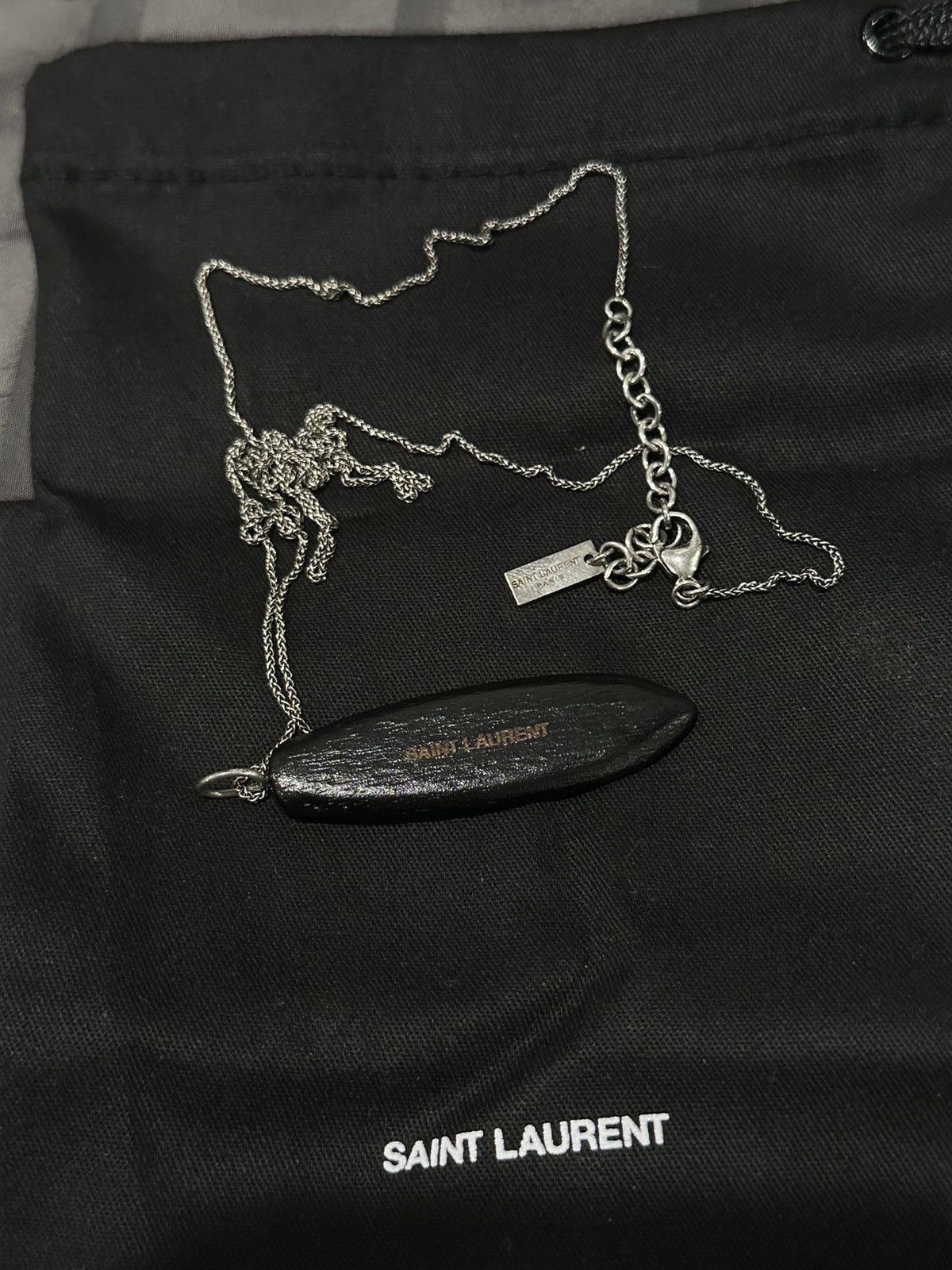 Saint Laurent Paris Surfboard Wood Necklace Size ONE SIZE - 1 Thumbnail