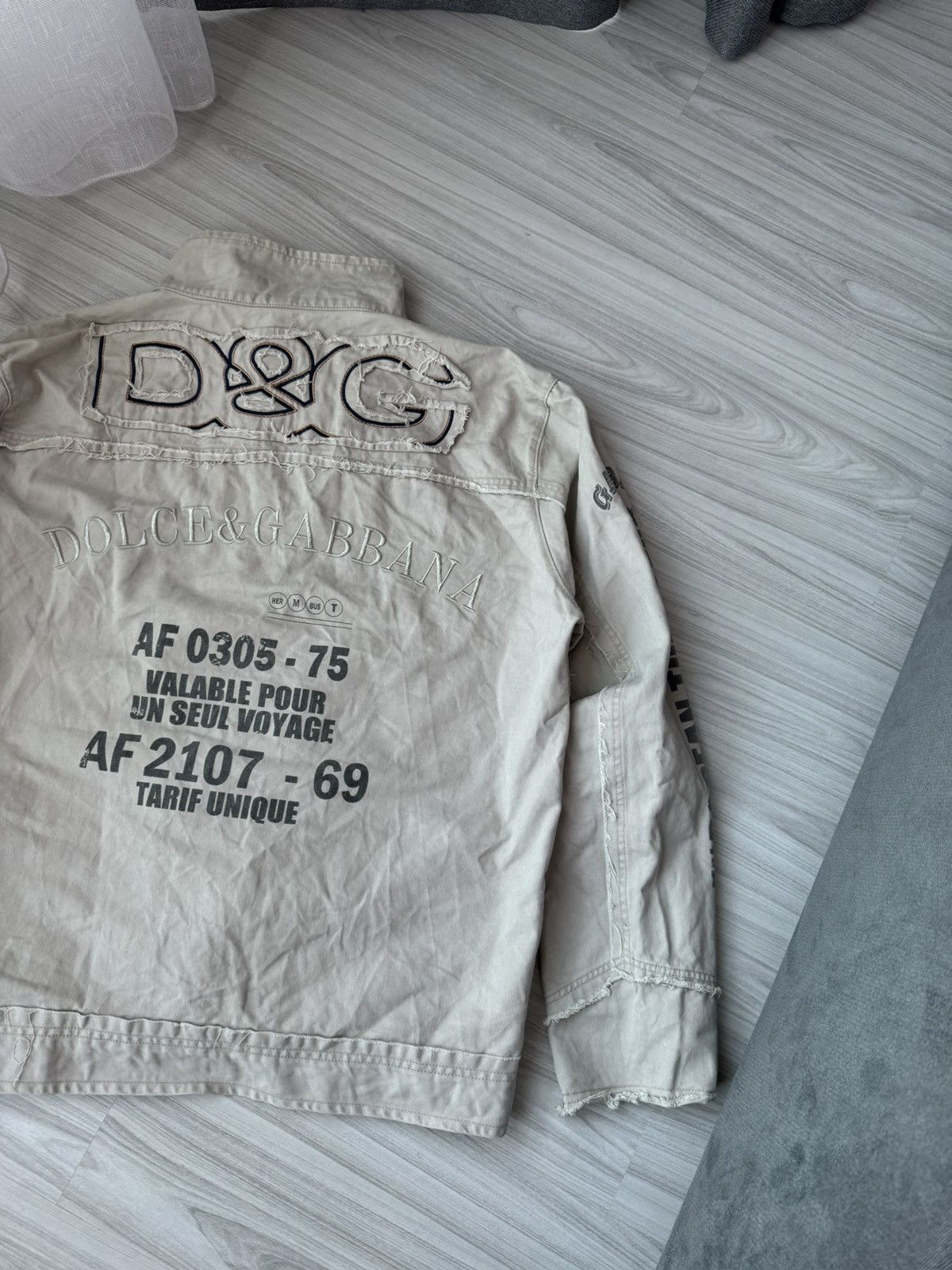 Dolce & Gabbana × Vintage Dolce & Gabbana Denim Jacket Tour Multilogo Vintage 90s Size US XL / EU 56 / 4 - 17 Thumbnail