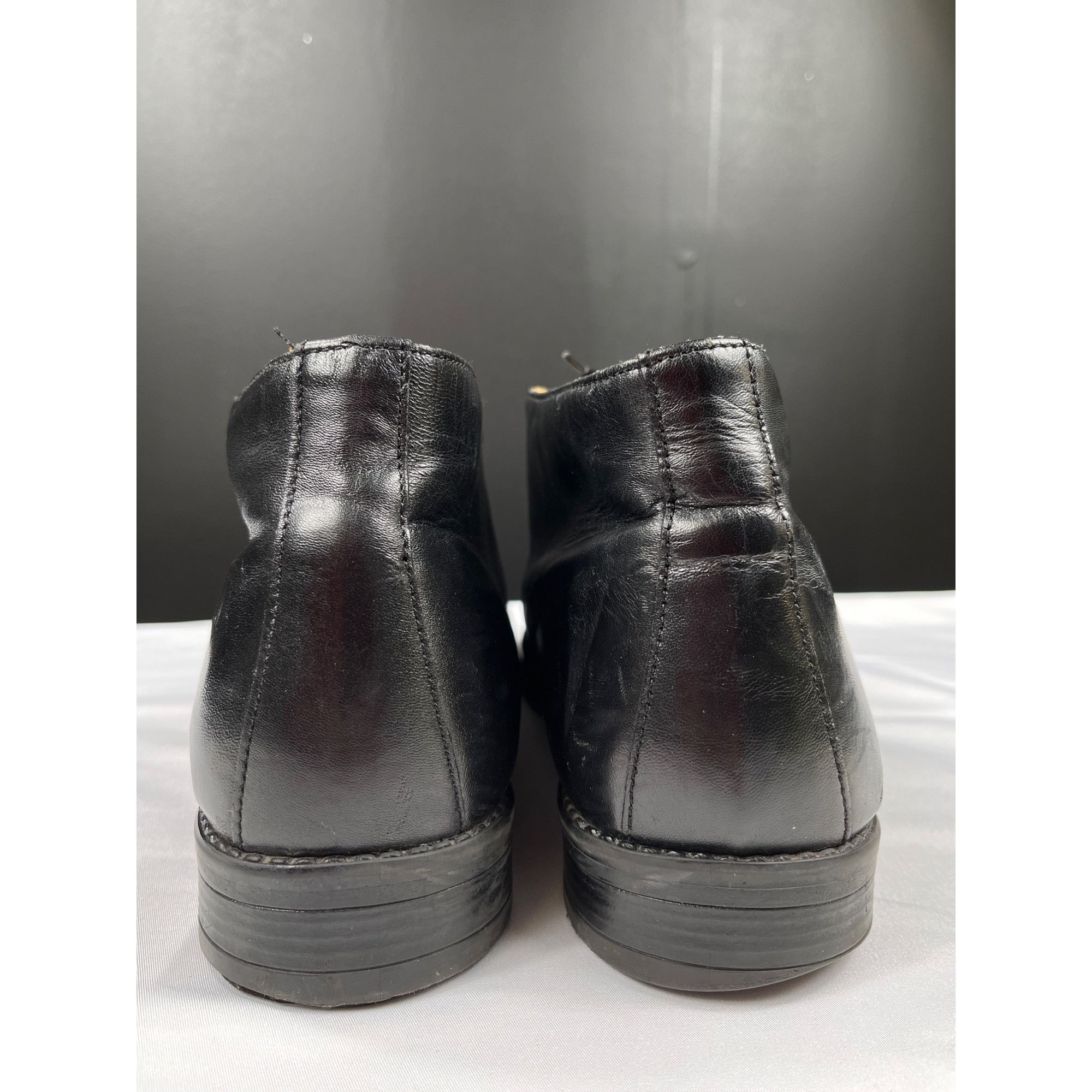 Giorgio Brutini Giorgio Brutini Mens Black Leather Chukka Boots Size 11.5 SK Size US 11.5 / EU 44-45 - 5 Thumbnail