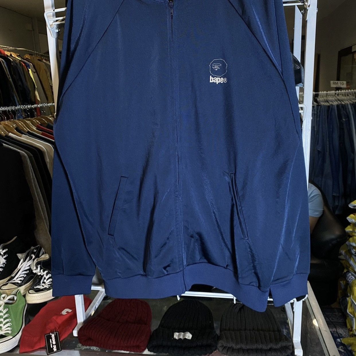 Bape × Vintage Bape Basic Logo Embroidered Track Jacket Size US XL / EU 56 / 4 - 5 Thumbnail
