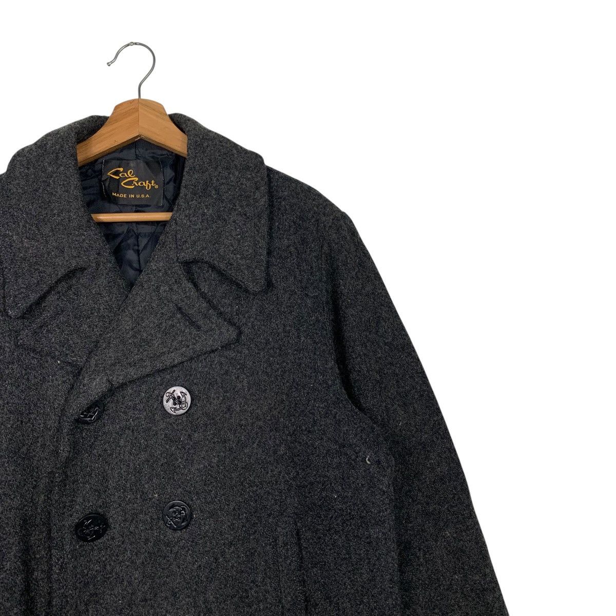 Vintage CAL CRAFT Made in Usa Double Breast Wool Coat #1573-C70 Size US M / EU 48-50 / 2 - 5 Thumbnail