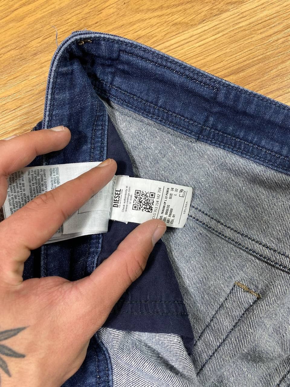 Diesel × Japanese Brand Crazy Crash Dirty Baggy Faded Jean Japan Avant Garde Style Size US 34 / EU 50 - 9 Thumbnail