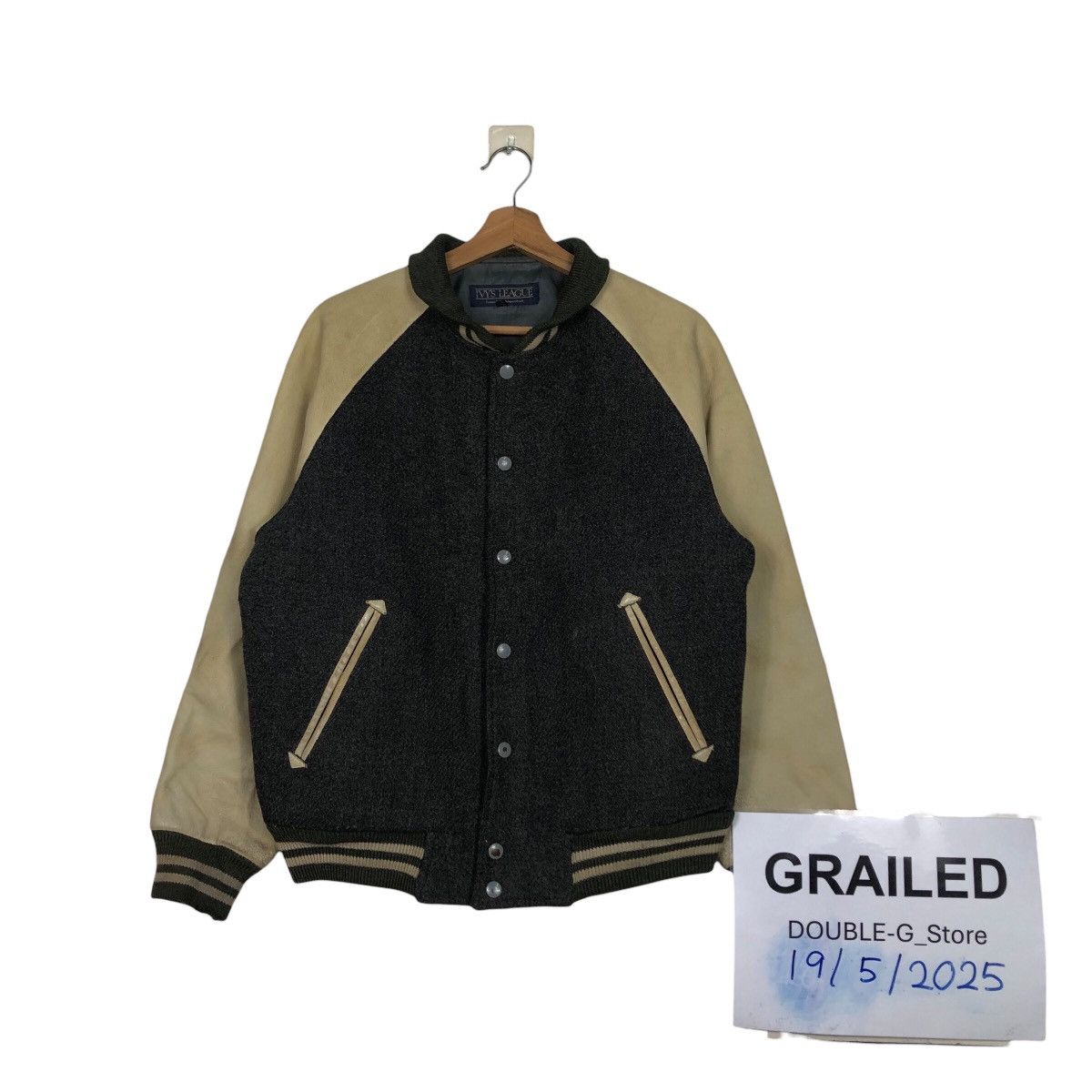 Japanese Brand 📌Vintage Bomber Leather Jacket Ivy's League Issey Miyake Size US L / EU 52-54 / 3 - 1 Thumbnail