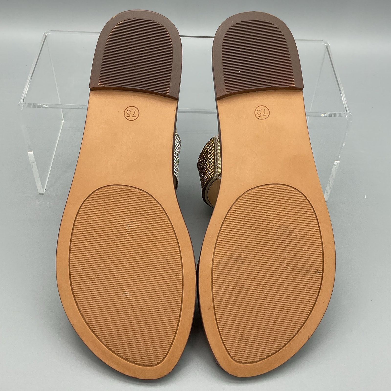 Other Wild Pair Women Ginnie Slide Sandals Silver/Bronze Size 7.5M Size US 7.5 / IT 37.5 - 8 Thumbnail