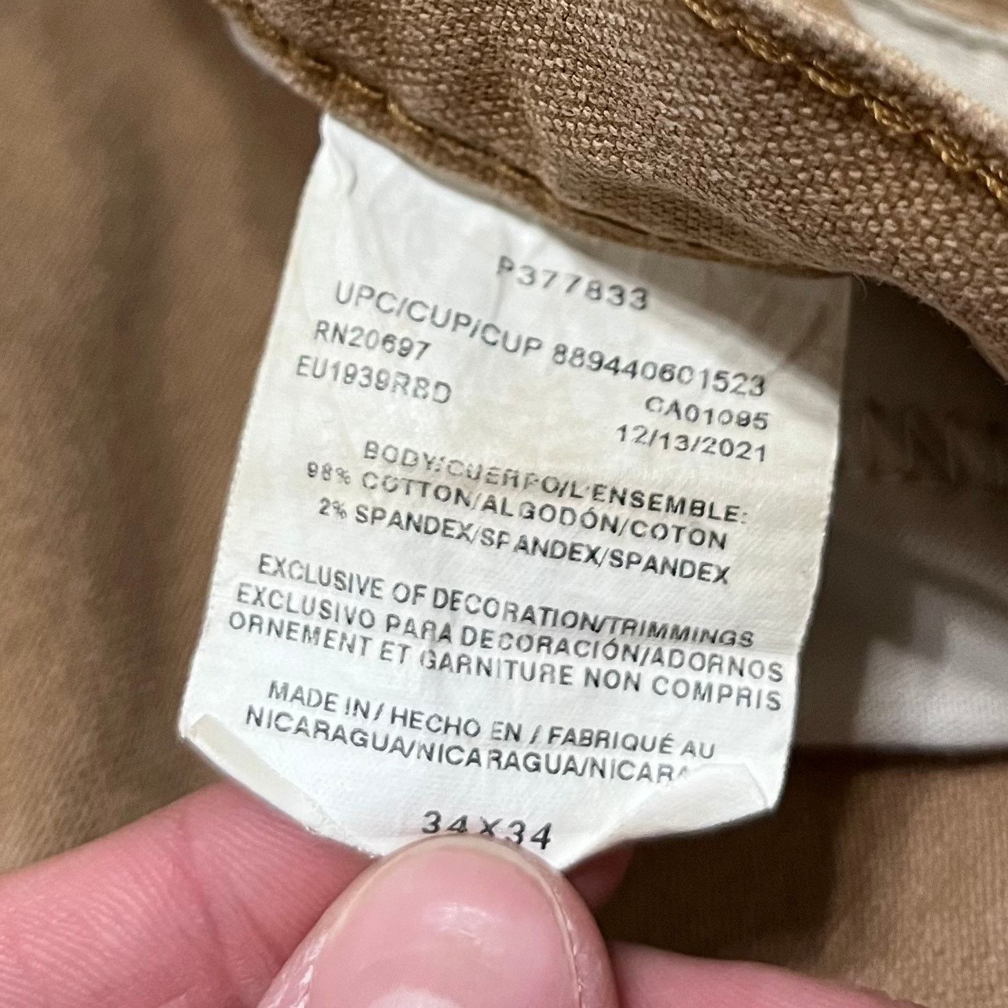 Dickies Dickies Distressed Faded Dark Tan Workwear Pants 34Wx32L Size US 34 / EU 50 - 5 Thumbnail