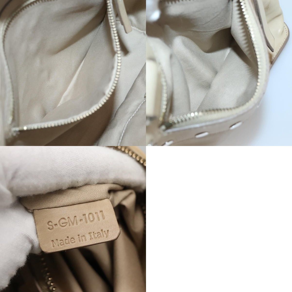 Celine CELINE Hand Bag Leather Beige Silver Size ONE SIZE - 13 Thumbnail
