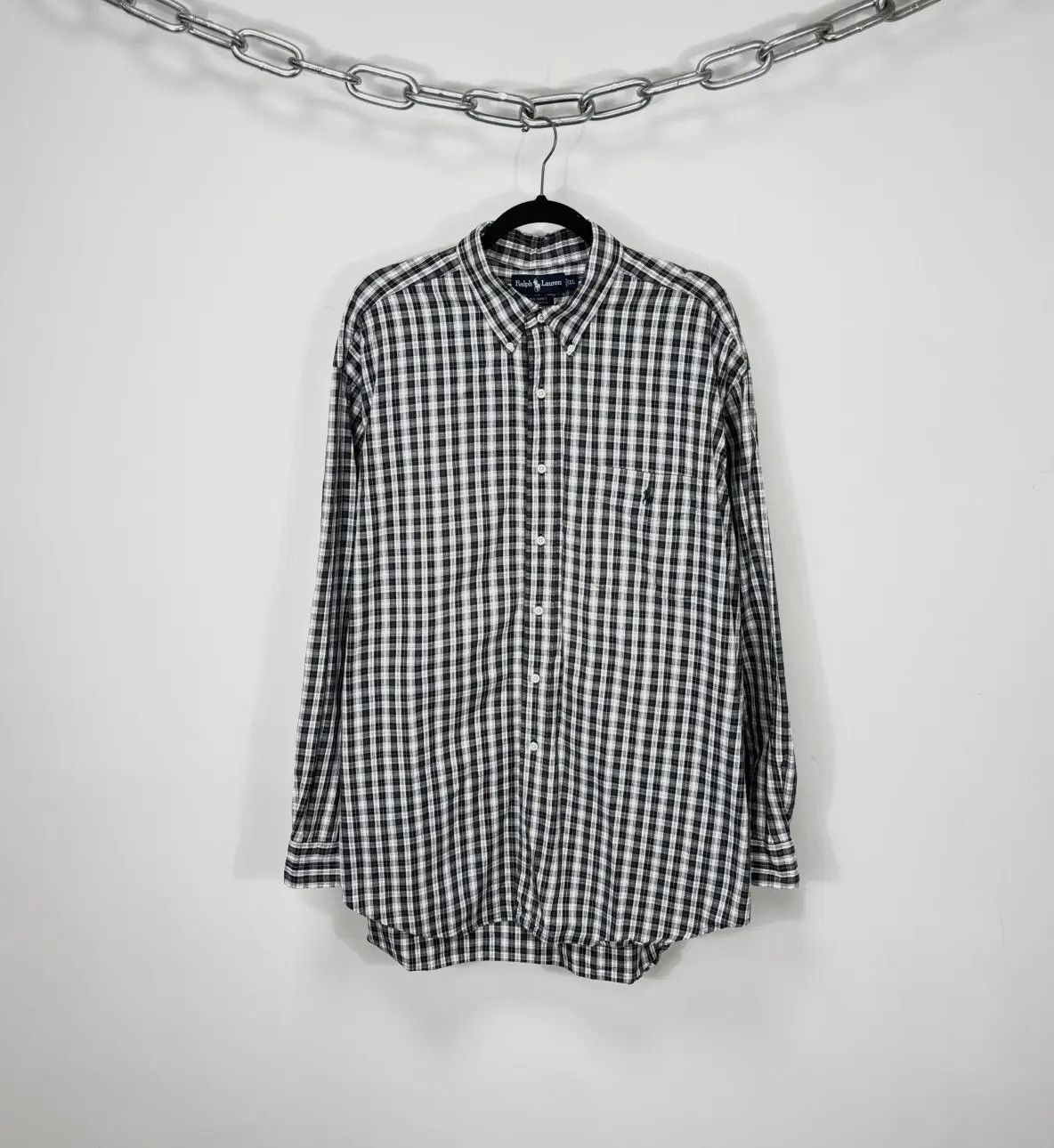 Polo Ralph Lauren × Ralph Lauren × Vintage Vintage Polo Ralph Lauren Big Checkered Luxury Shirt Size US XL / EU 56 / 4 - 1 Thumbnail