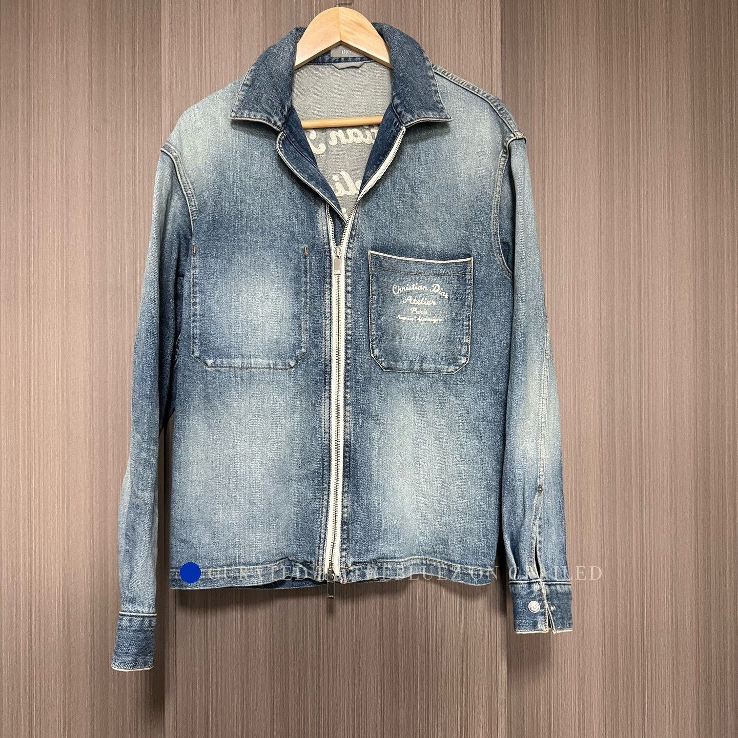 Dior Stylish Blue Denim Jacket with Logo Detail Size US S / EU 44-46 / 1 - 1 Thumbnail