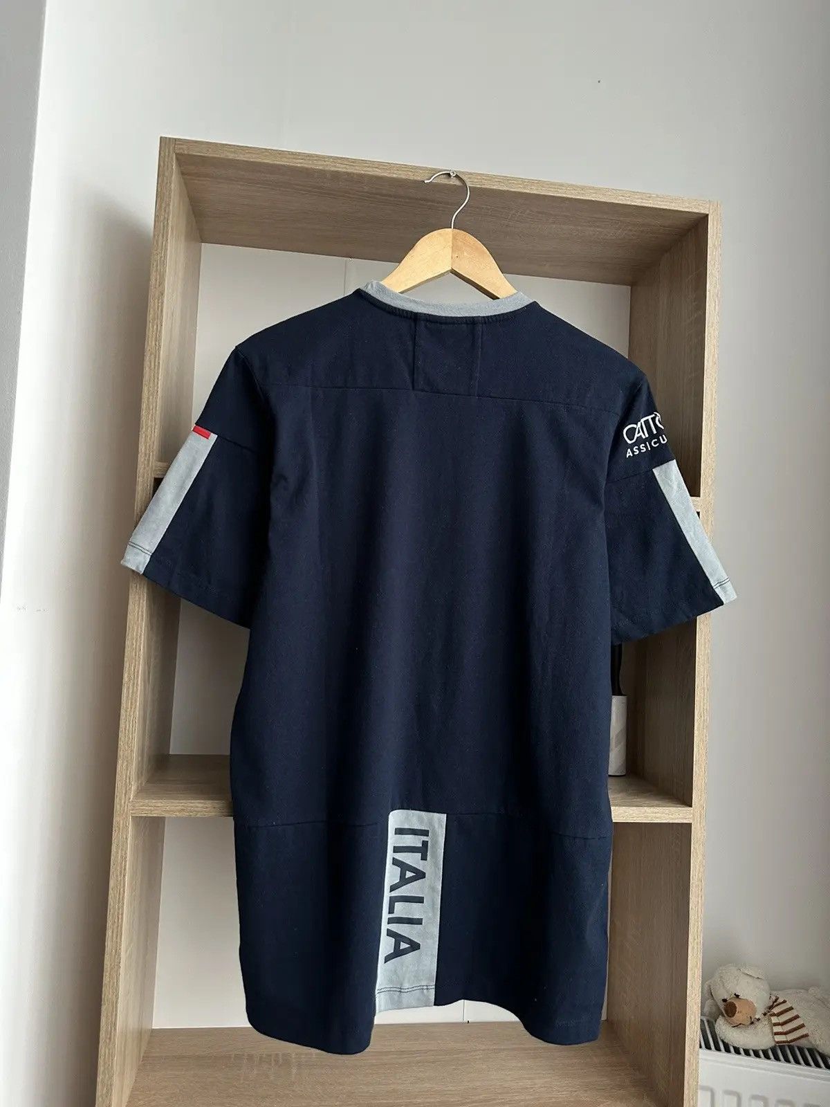 Vintage Vintage T-Shirt Italia Rugby Cotone Ufficiale Player Fir Size US L / EU 52-54 / 3 - 17 Thumbnail