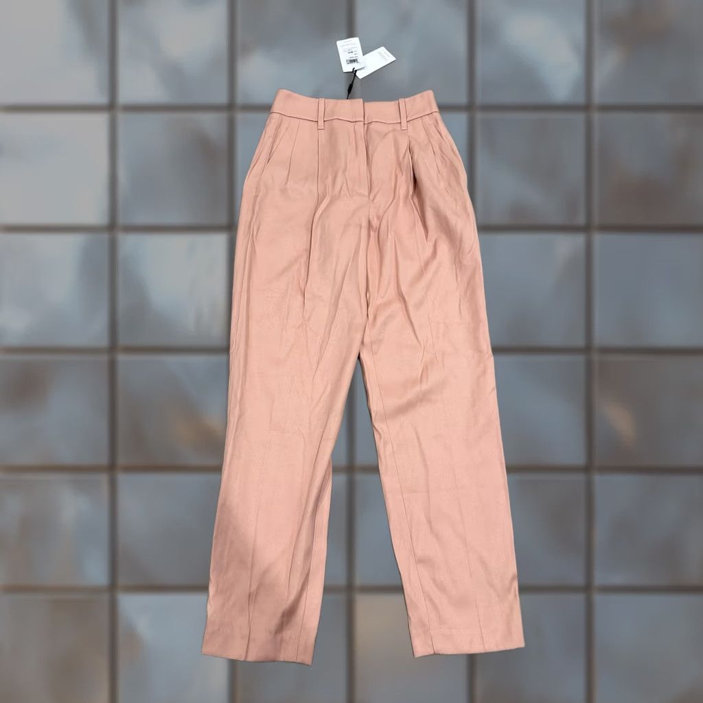Reiss Reiss Pants Pink Crop Tapered Pleated Size 2US Womens Size 26" / US 2 / IT 38 - 1 Thumbnail