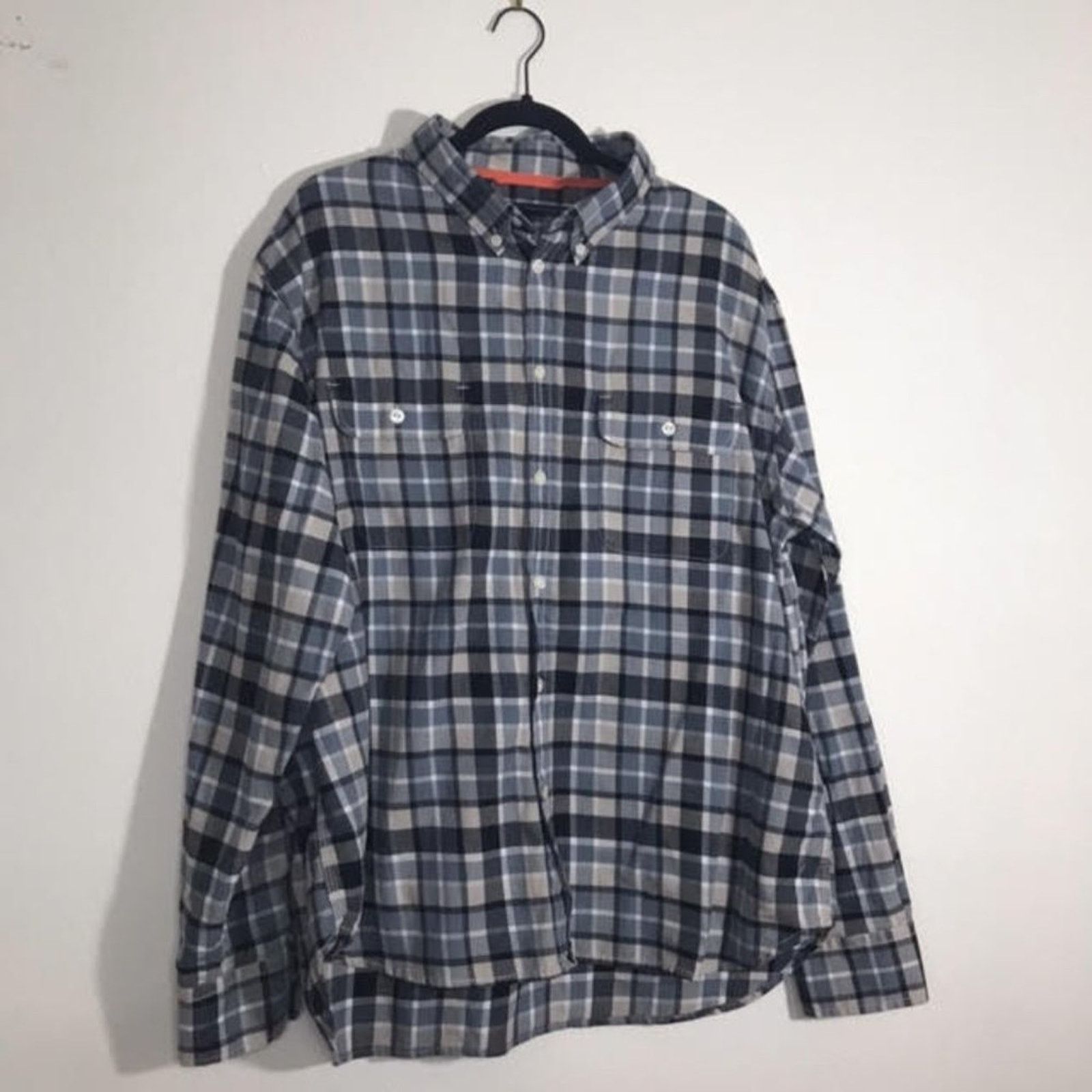 French Connection French Connection Gray Blue Plaid Button Down Shirt XXL Size US XXL / EU 58 / 5 - 1 Thumbnail