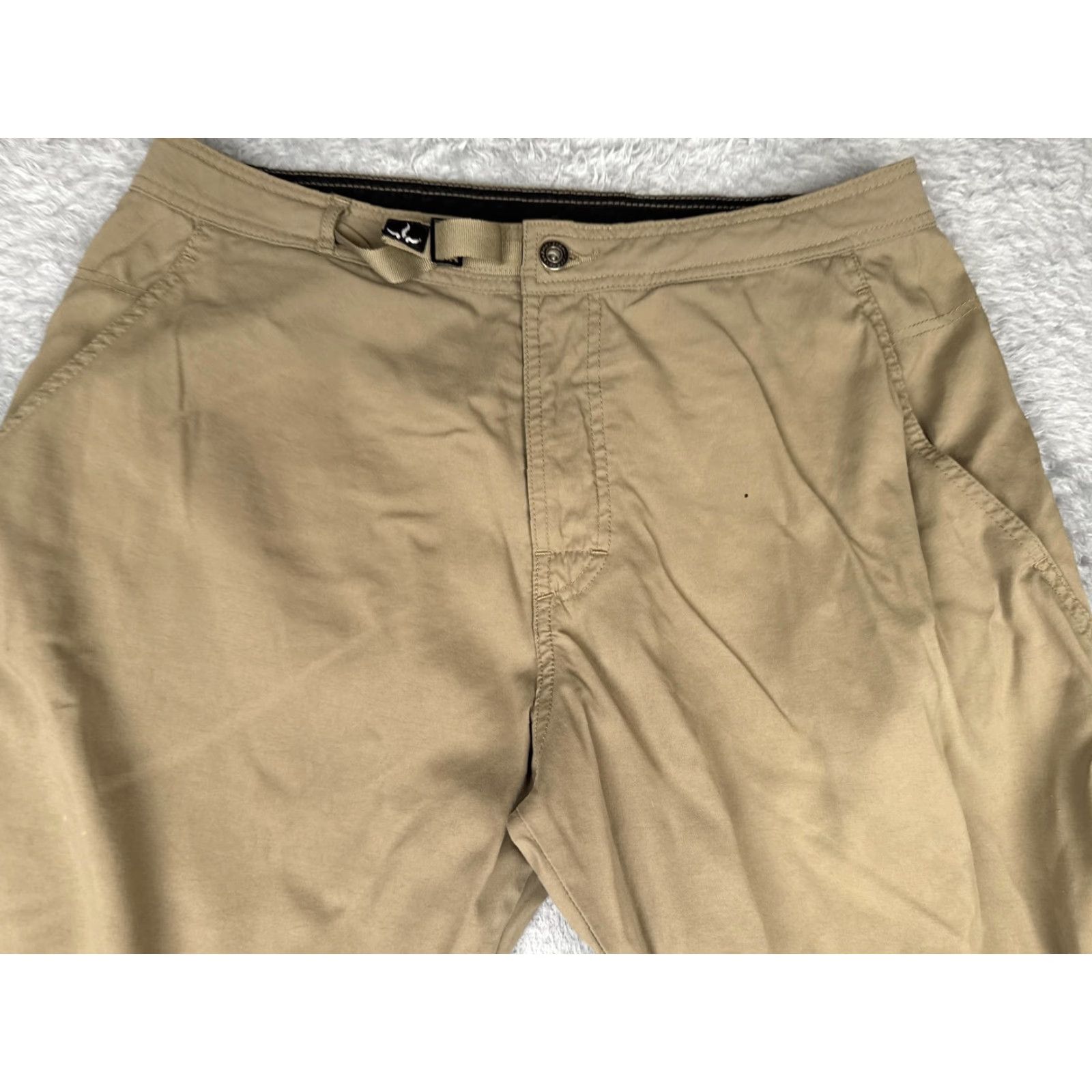 Prana PrAna Pants Mens Large Tan Hiking Outdoor Stretch Casual Trail Khaki Travel Size US 33 - 4 Thumbnail