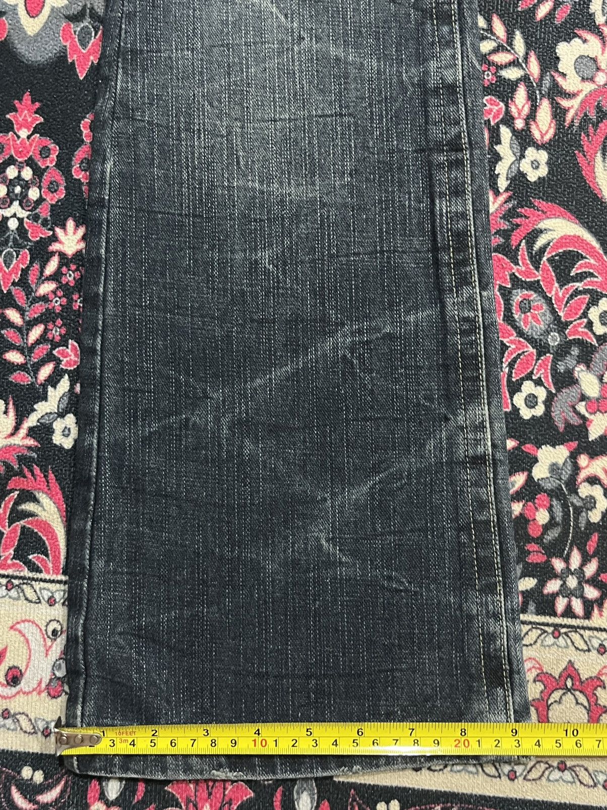 If Six Was Nine Japanese Brand Cook Cracked Washed Distressed Flare Jeans Size 30" / US 8 / IT 44 - 14 Thumbnail