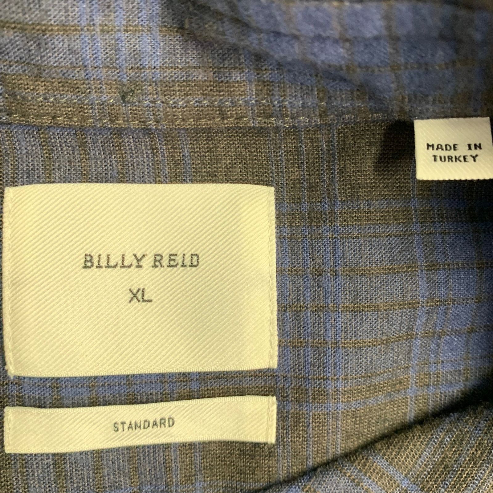 Billy Reid BILLY REID Size XL Navy Cotton One Pocket Long Sleeve Shirt Size US XL / EU 56 / 4 - 7 Thumbnail