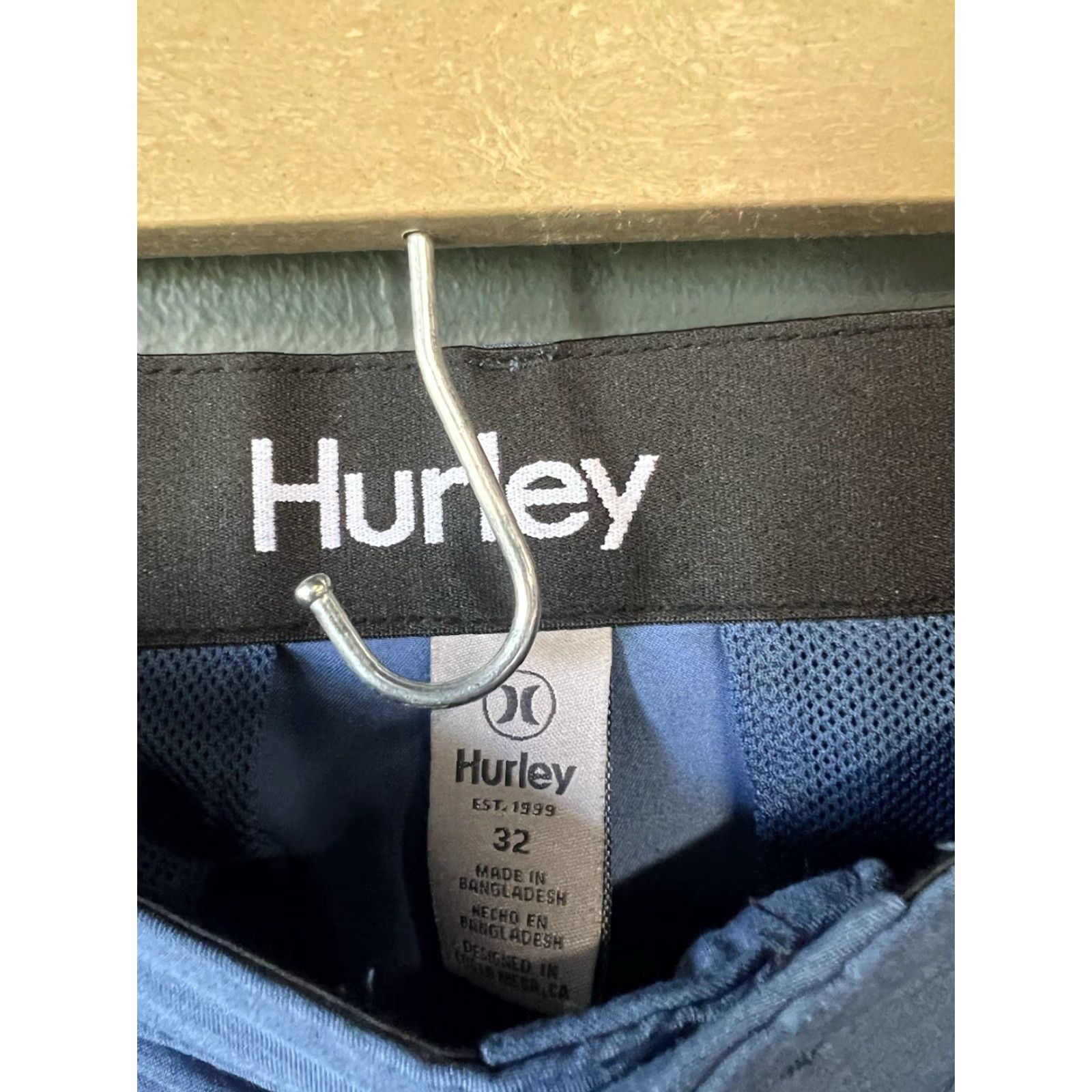 Hurley Hurley Mens Blue Chino Shorts Size 32 Size US 32 / EU 48 - 3 Thumbnail