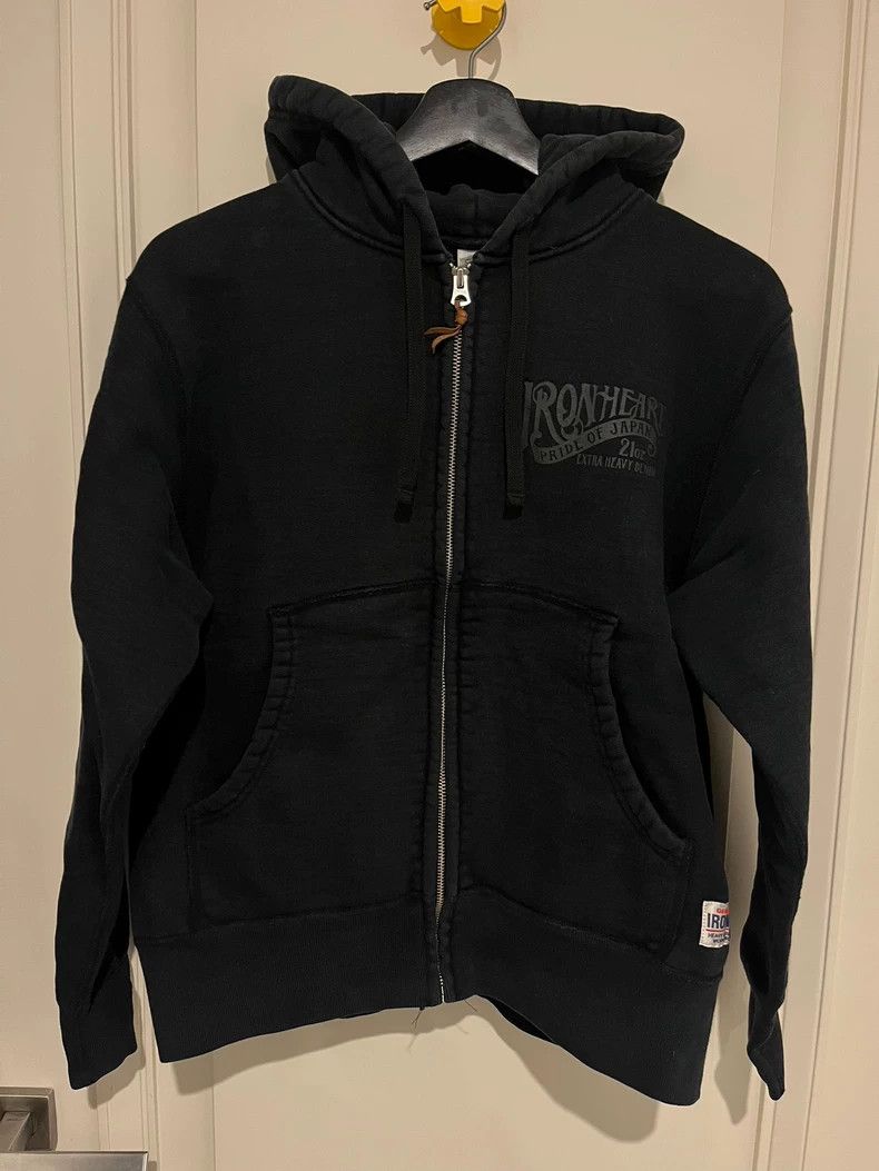 Iron Heart Iron Heart Heavy black zipper hooded sweatshirt Size US L / EU 52-54 / 3 - 1 Thumbnail