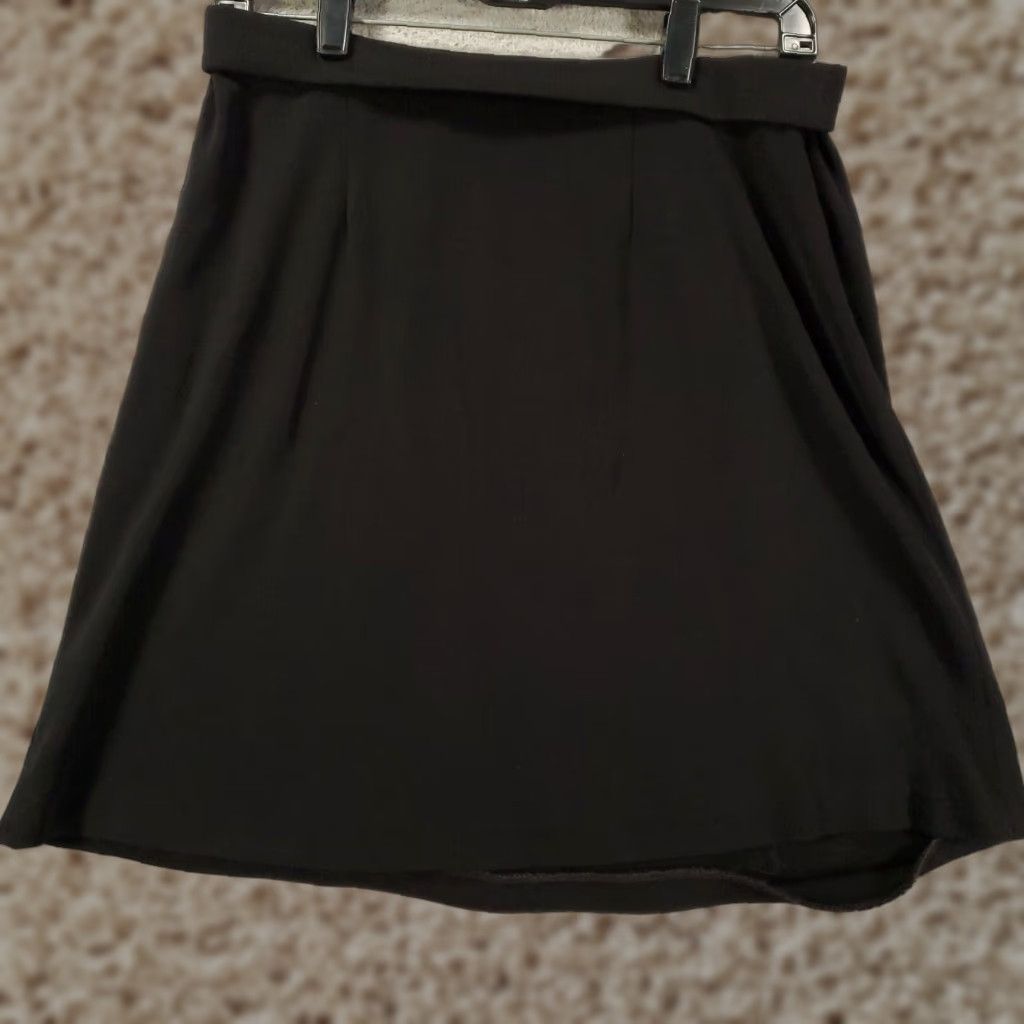 Vintage Misook Skirt Women Medium Black Mini Stretchy Classic Capsule Dark READ Size 32" / US 10 / IT 46 - 1 Thumbnail