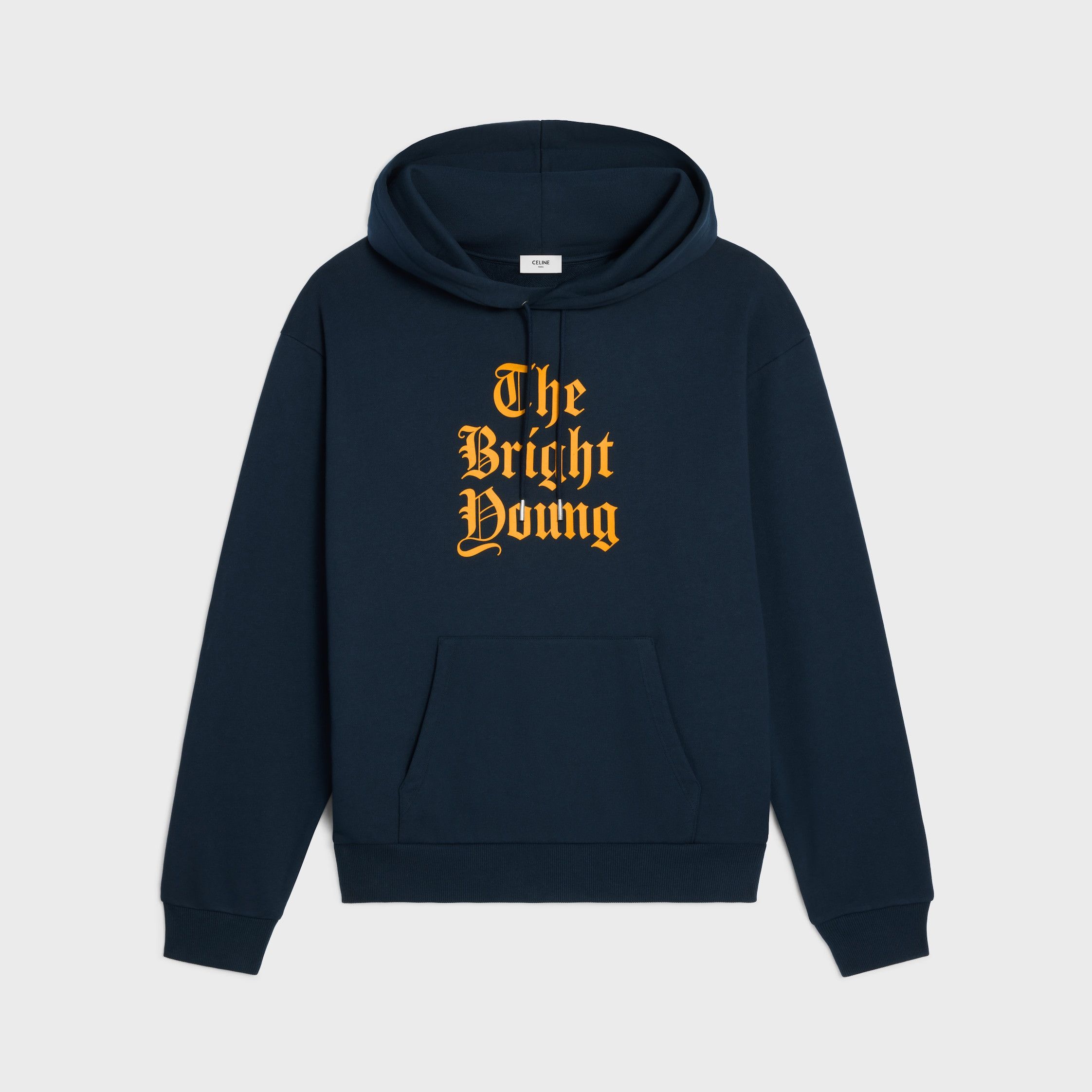 Celine BRIGHT YOUNG LOOSE HOODIE IN COTTON FLEECE NAVY/YELLOW Size US XXL / EU 58 / 5 - 1 Thumbnail