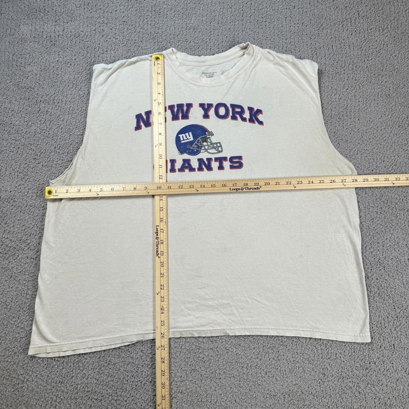Reebok Vintage Reebok New York Giants Cutoff T Shirt Mens XXL NFL Size US XXL / EU 58 / 5 - 2 Thumbnail