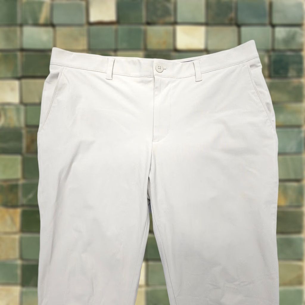 Vintage FLX Slim Chino Pants Mens 36 Ivy Ivory Stretch Polyester Golf Business Casual Size US 36 / EU 52 - 1 Thumbnail
