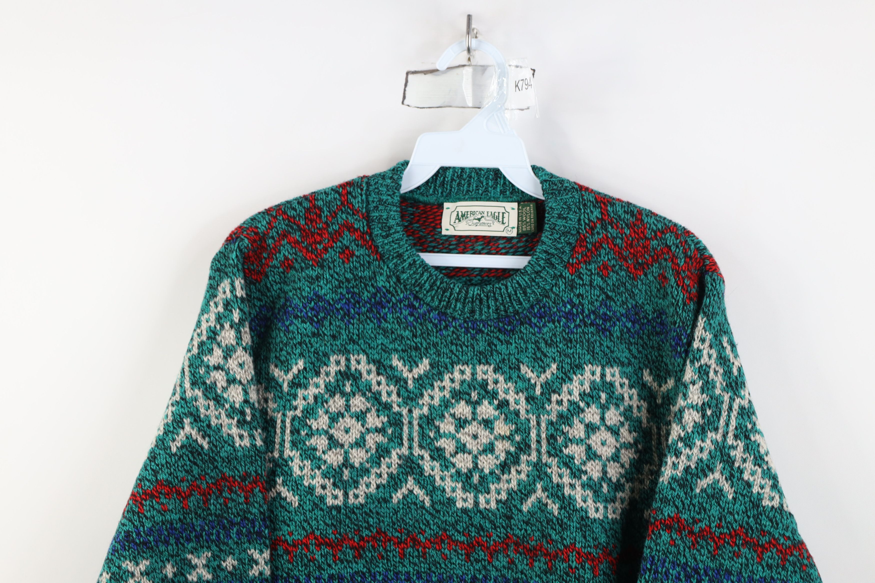 American Eagle Outfitters Vintage 90s American Eagle Outfitters Fair Isle Sweater USA Size US M / EU 48-50 / 2 - 2 Thumbnail