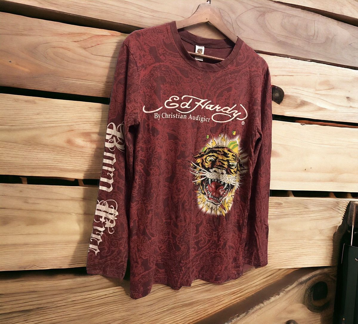 Ed Hardy Vtg Ed Hardy by Christian Audigier Skull Logo Very Rare Size US M / EU 48-50 / 2 - 1 Thumbnail
