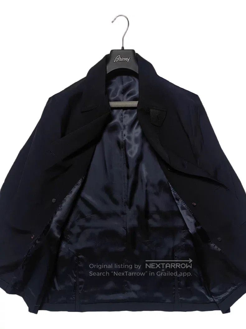 Brioni Brioni Wool and silk leather-trimmed thin short coat Size US L / EU 52-54 / 3 - 5 Thumbnail