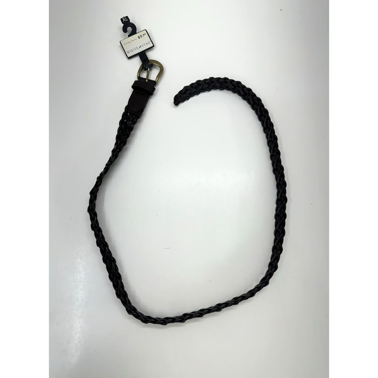 Vintage White Stag Womens Belt XL Brown Braided Leather Buckle Adjustable NWTs Belt Size ONE SIZE - 2 Thumbnail