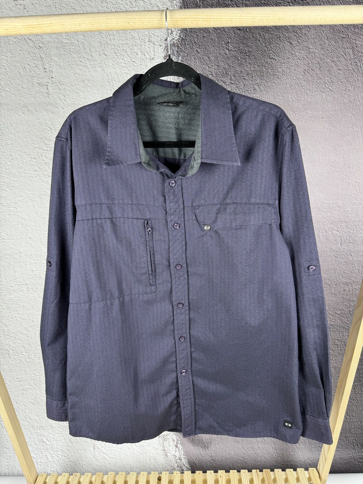 Oakley Oakley vintage FA 2011 blue violet overshirt pockets Size US L / EU 52-54 / 3 - 2 Thumbnail
