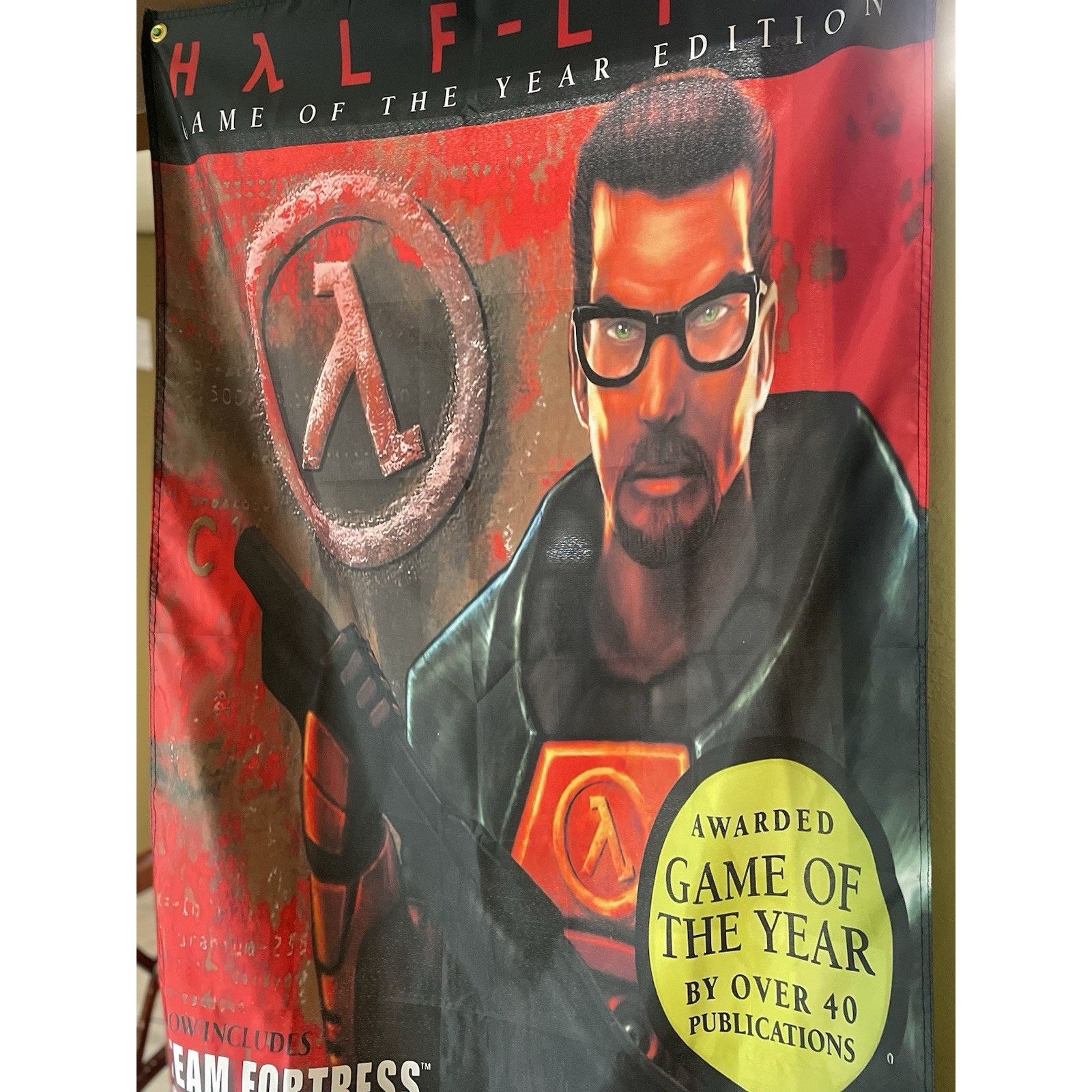 Other Half-life 5ft Flag PC 1998 VALVe Banner Poster Team Fortress Size ONE SIZE - 2 Thumbnail