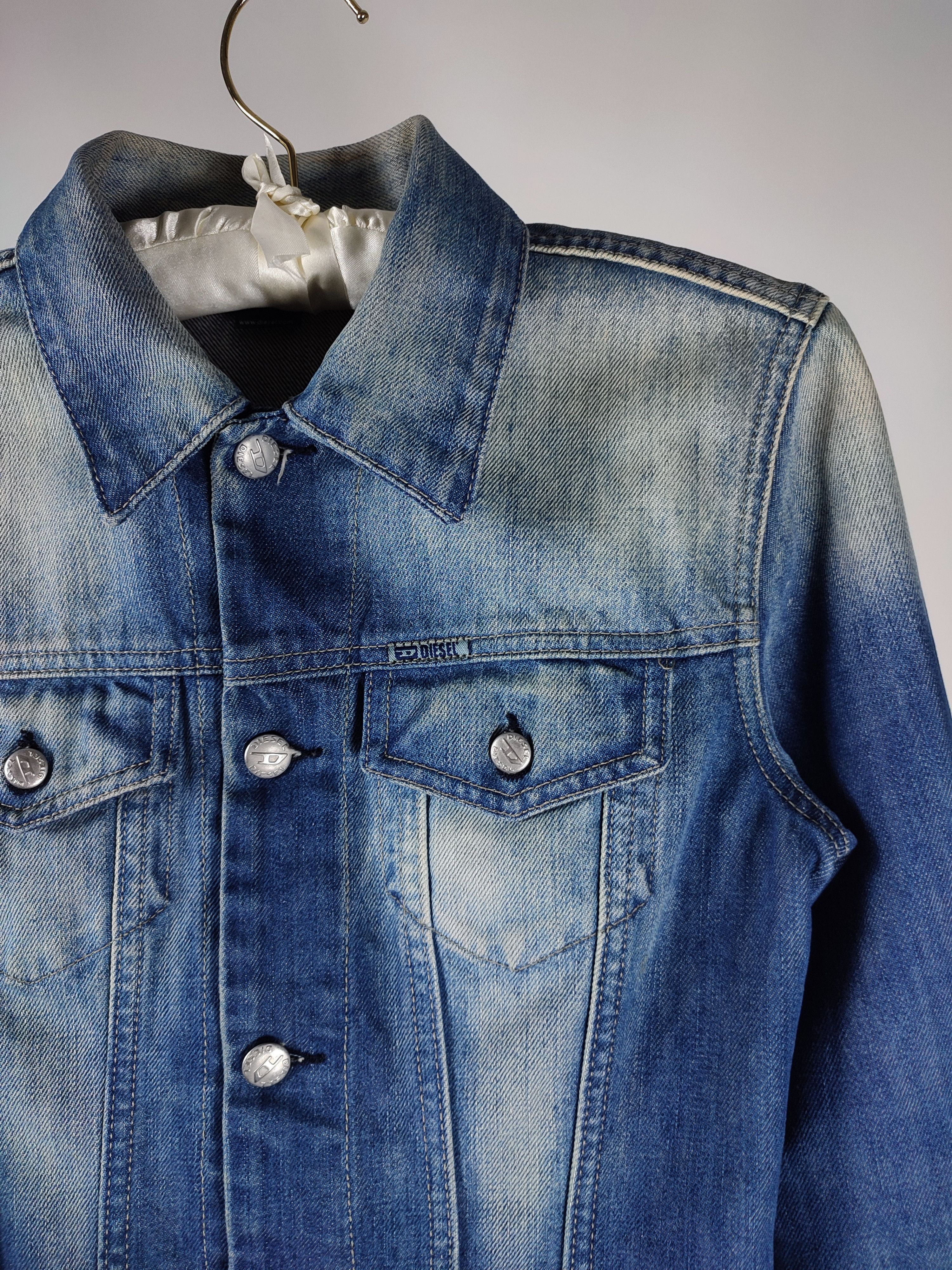 Diesel Diesel Kimti Long Y2K Washed Denim Jacket Size S / US 4 / IT 40 - 3 Thumbnail