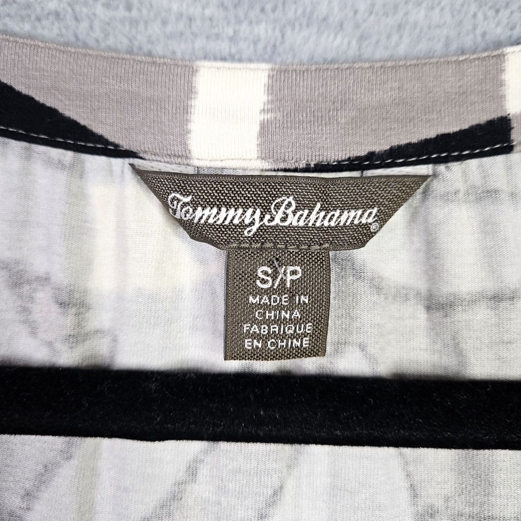 Tommy Bahama Tommy Bahama Dress Women’s S Black Beige Abstract Print 3/4 Sleeve Wrapped A-Line Vintage No Size S / US 4 / IT 40 - 5 Thumbnail
