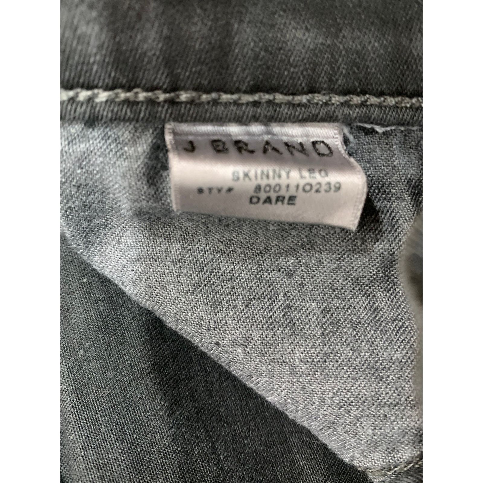 J Brand J Brand Skinny Leg Ankle Jeans DARE Dark Gray 26 Size 26" / US 2 / IT 38 - 9 Thumbnail