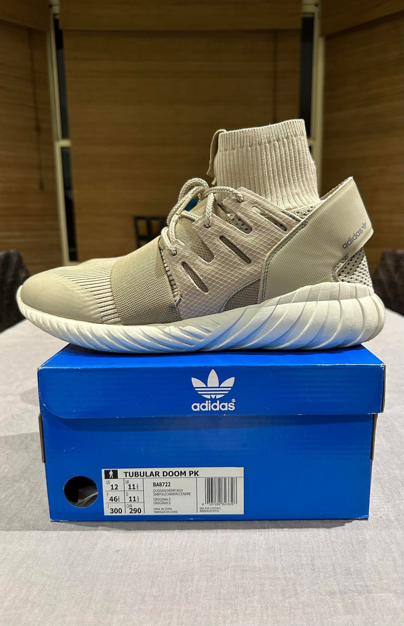 image of Adidas Tubular Doom Special Forces Shoes in Beige, Men's (Size 12)