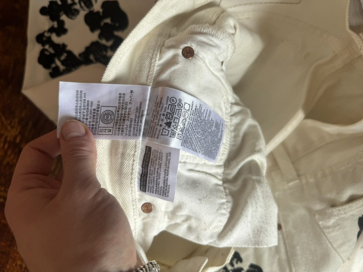 DENIM TEARS × Levi's The Cotton Wreath Jeans White 2022 Size US 34 / EU 50 - 6 Thumbnail