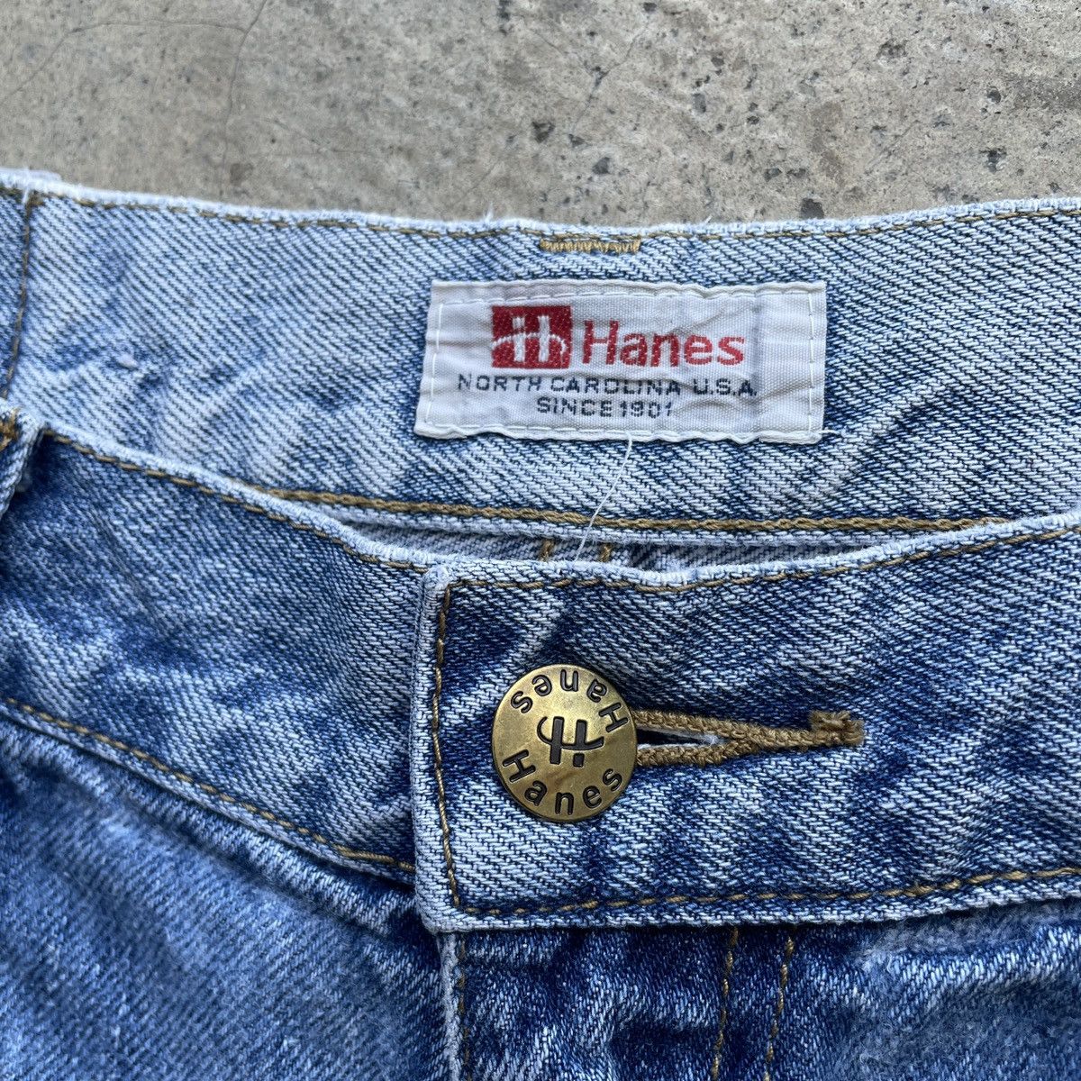 Hanes × Jean × Vintage Vintage Hanes Faded Jeans Denim Pants W32x29.5 Size US 32 / EU 48 - 6 Thumbnail