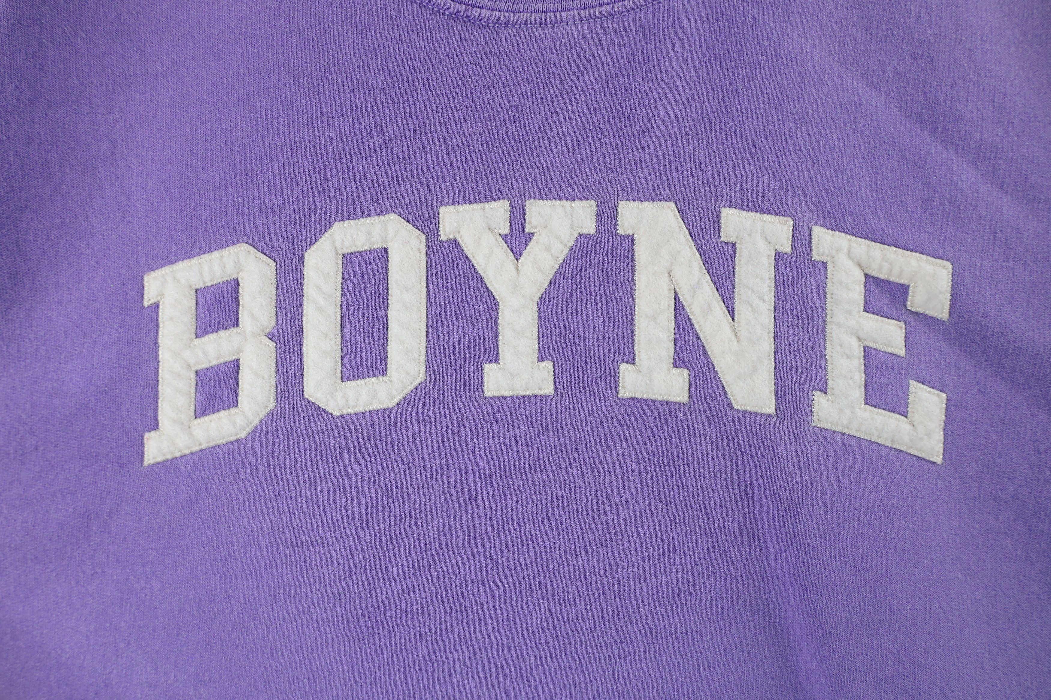Vintage Vintage 90s Out Boyne Mountain Crewneck Sweatshirt Purple Size L / US 10 / IT 46 - 4 Thumbnail
