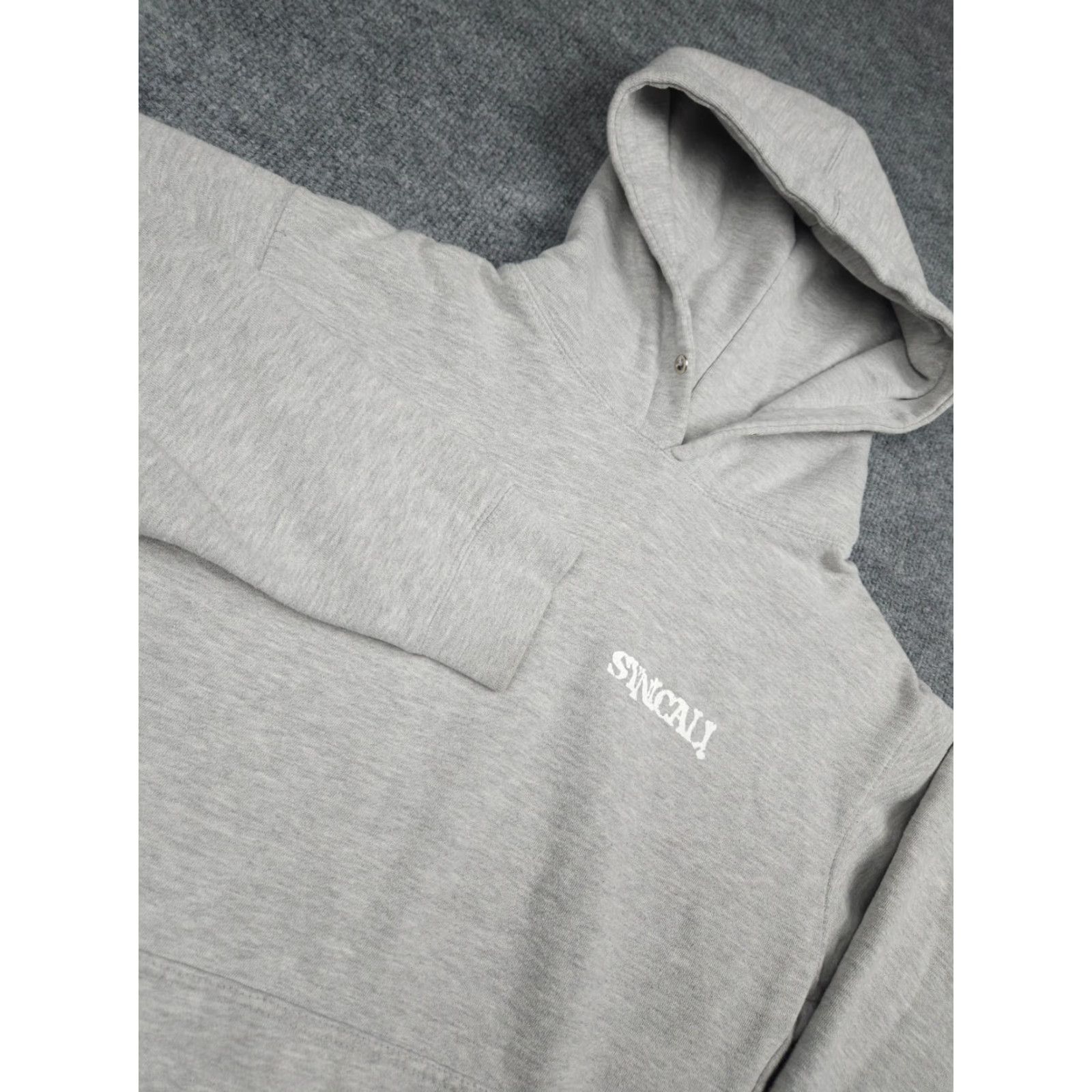 Vintage SYNICAL Hoodie Sweatshirt Men 2XL Gray Spellout Graphic Star NO DRAWSTRING Pullover Cotton Long Sleeve Knit Shirt Adults Mens Size US XXL / EU 58 / 5 - 4 Thumbnail
