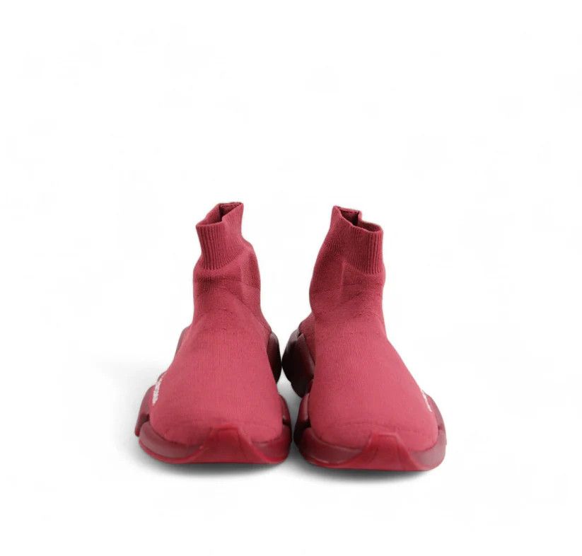 Balenciaga o1y0625 Hi-Top Sneakers in Burgundy Size US 6 / IT 36 - 3 Thumbnail