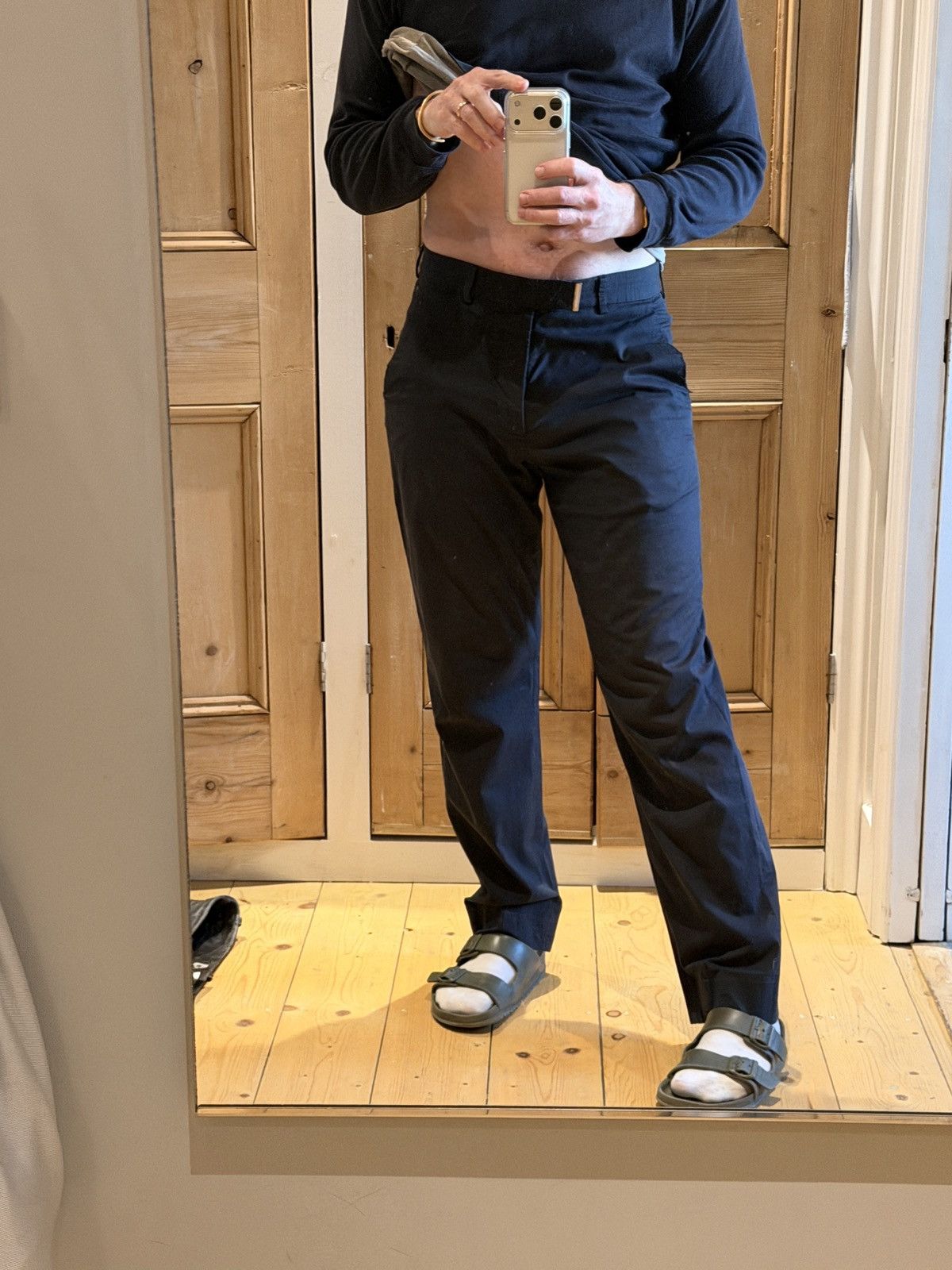 Helmut Lang Helmut Lang 1990s Archive navy Trousers Made in Italy Size US 31 - 18 Thumbnail