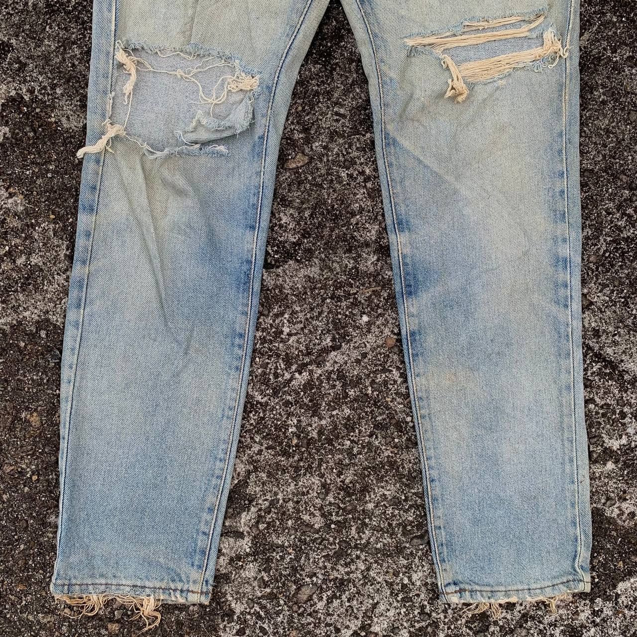 Edwin Vintage Edwin Italy Ripped Jeans Light Wash Denim Size US 27 - 4 Thumbnail