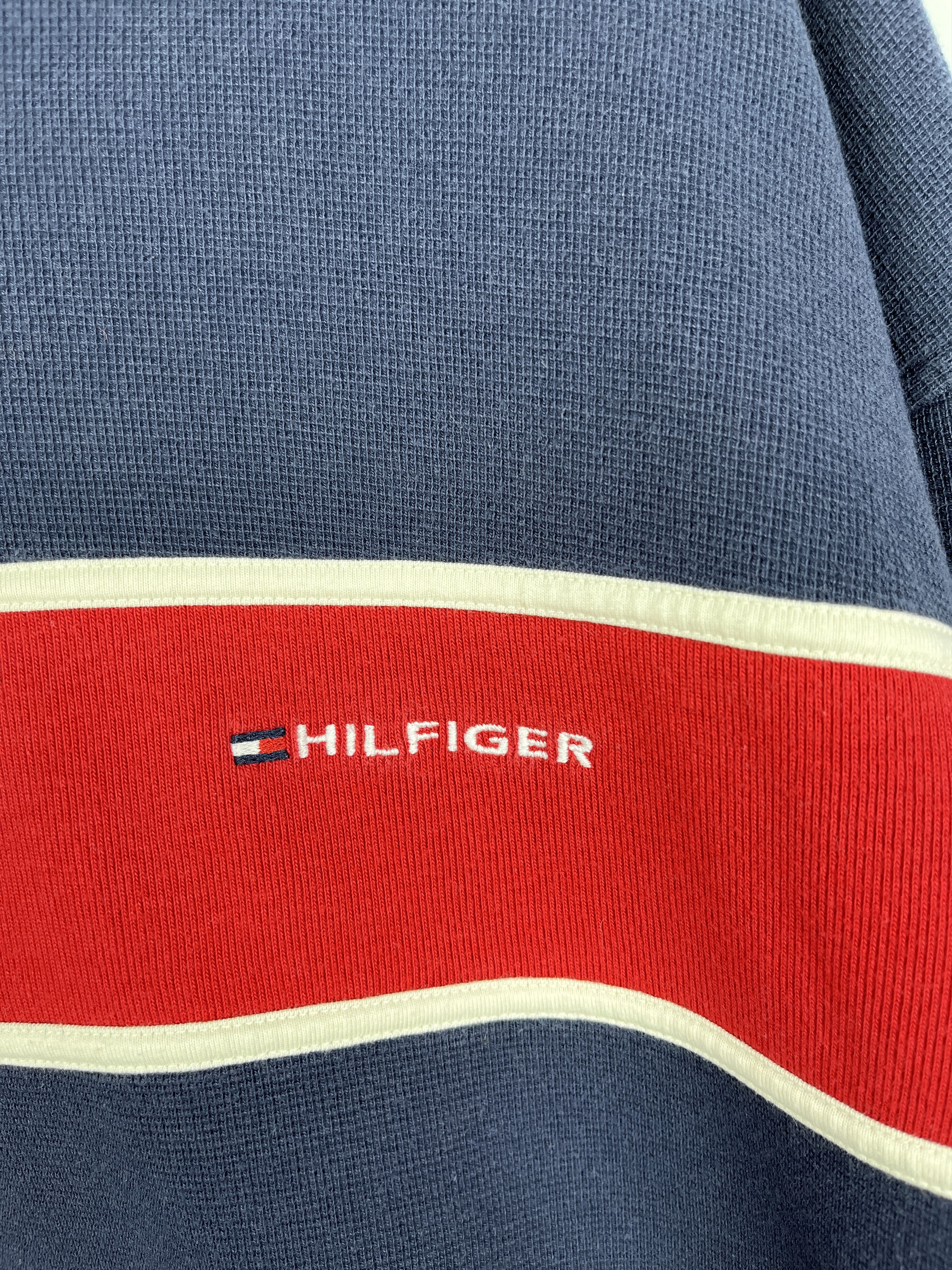 Tommy Hilfiger × Vintage 90's Tommy Hilfiger Vintage Men's V-neck Sweatshirt Relaxed Size US XL / EU 56 / 4 - 5 Thumbnail