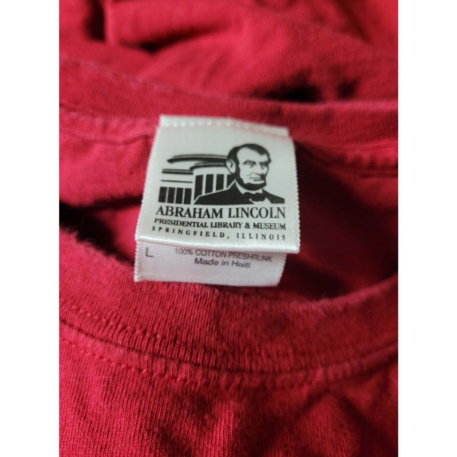 Vintage VINTAGE Abraham Lincoln Presidential Library A House Divided Quote T Shirt Large USA Size US L / EU 52-54 / 3 - 3 Thumbnail