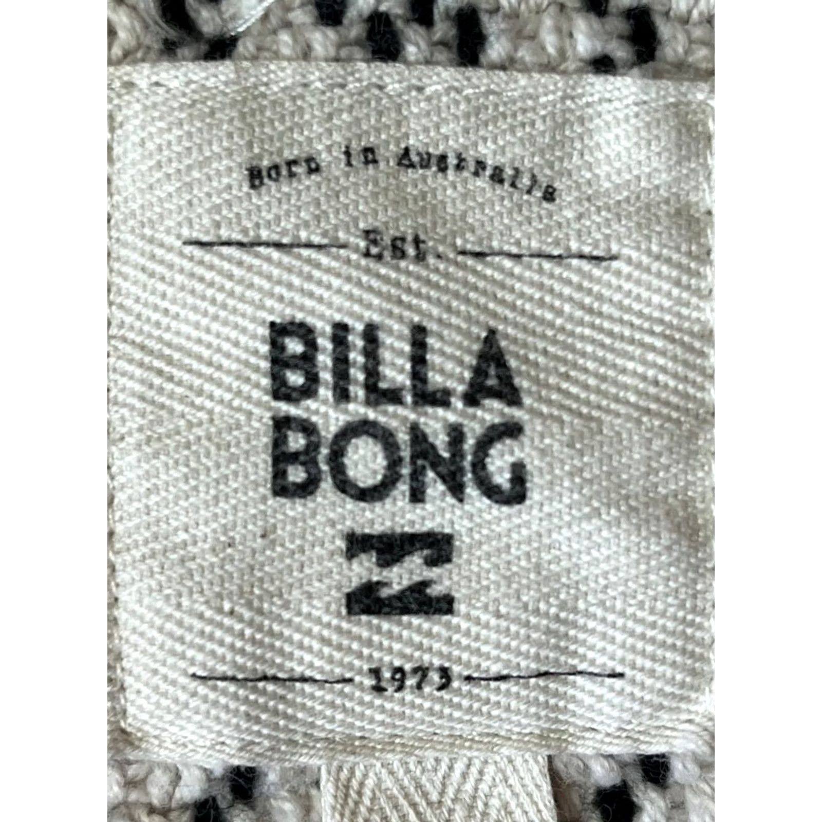 Billabong Billabong Womens Jacket Gray L Oversized Striped Knit Open Pockets Cardigan Coat Mid-Length Modern Classic Fall Spring Mens? Size L / US 10 / IT 46 - 6 Thumbnail
