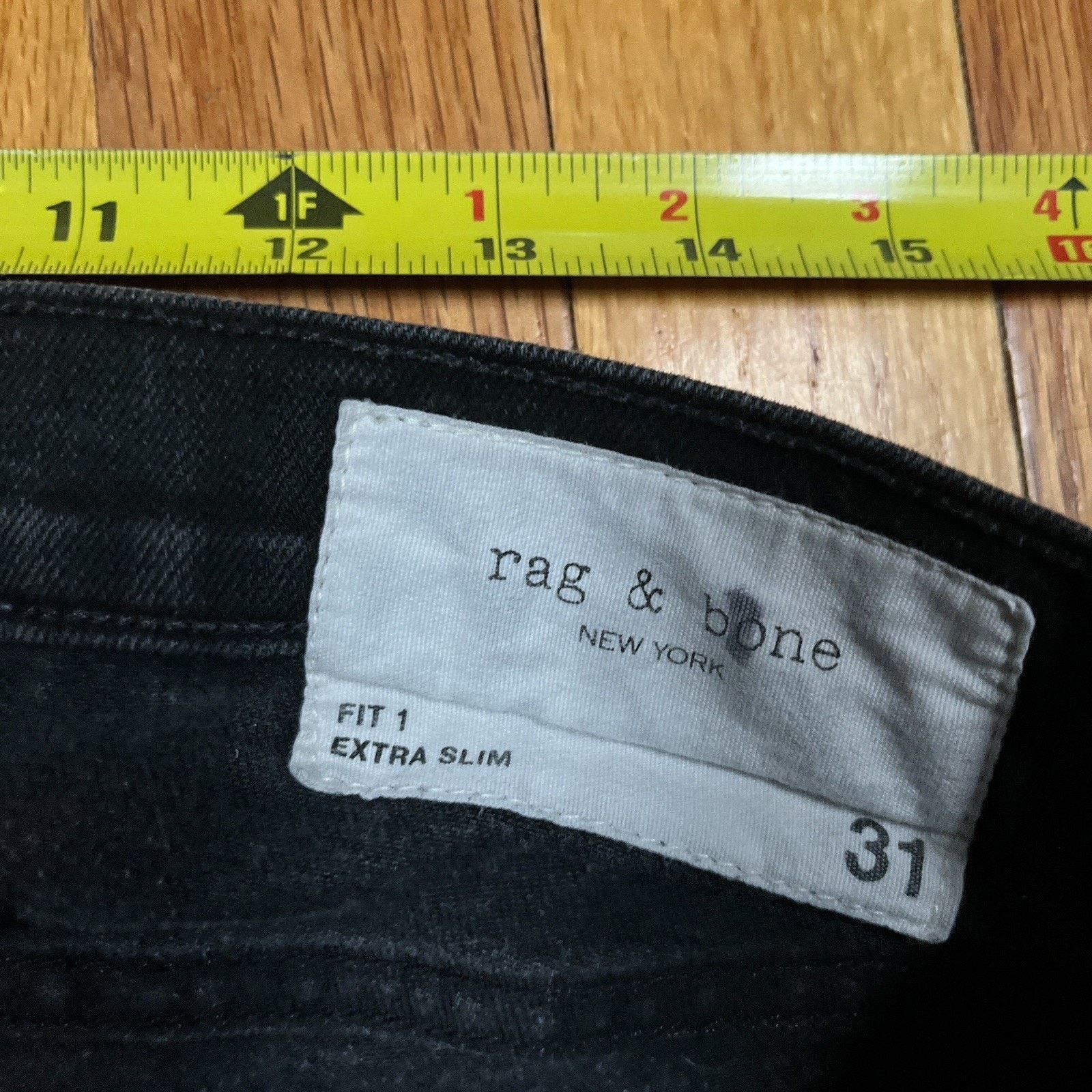 Rag & Bone Rag & Bone Extra Slim Jeans Black Fit 1 Stretch USA Made Size US 30 / EU 46 - 3 Thumbnail