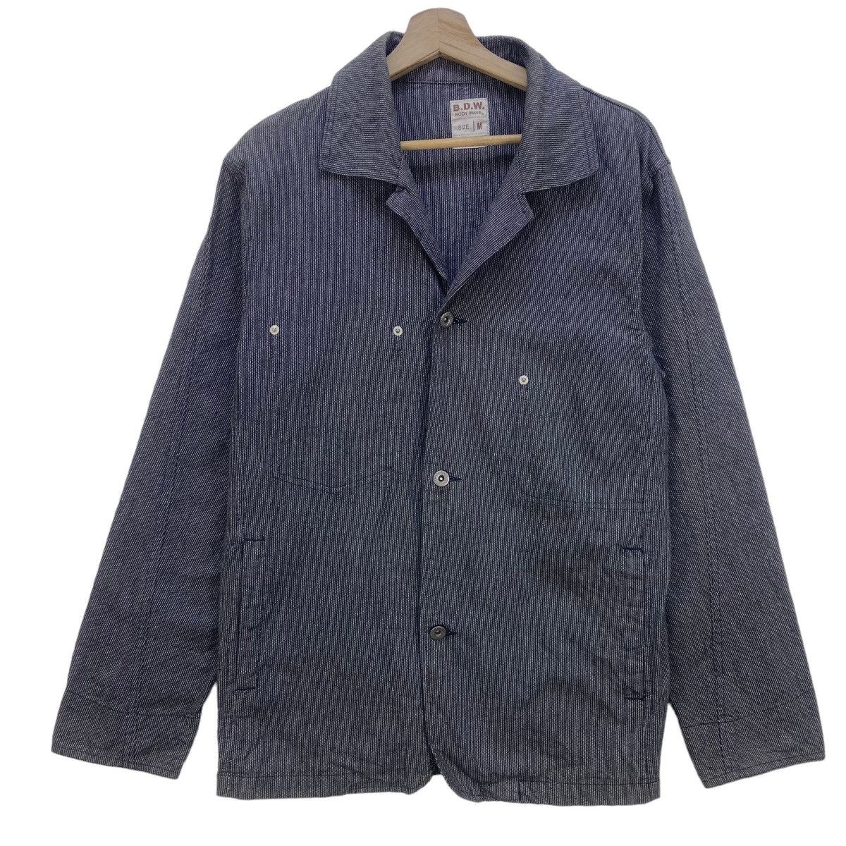 image of Workers Body Wave B.d.w Hickory Stripe Chore Jacket, Men's (Size Small)